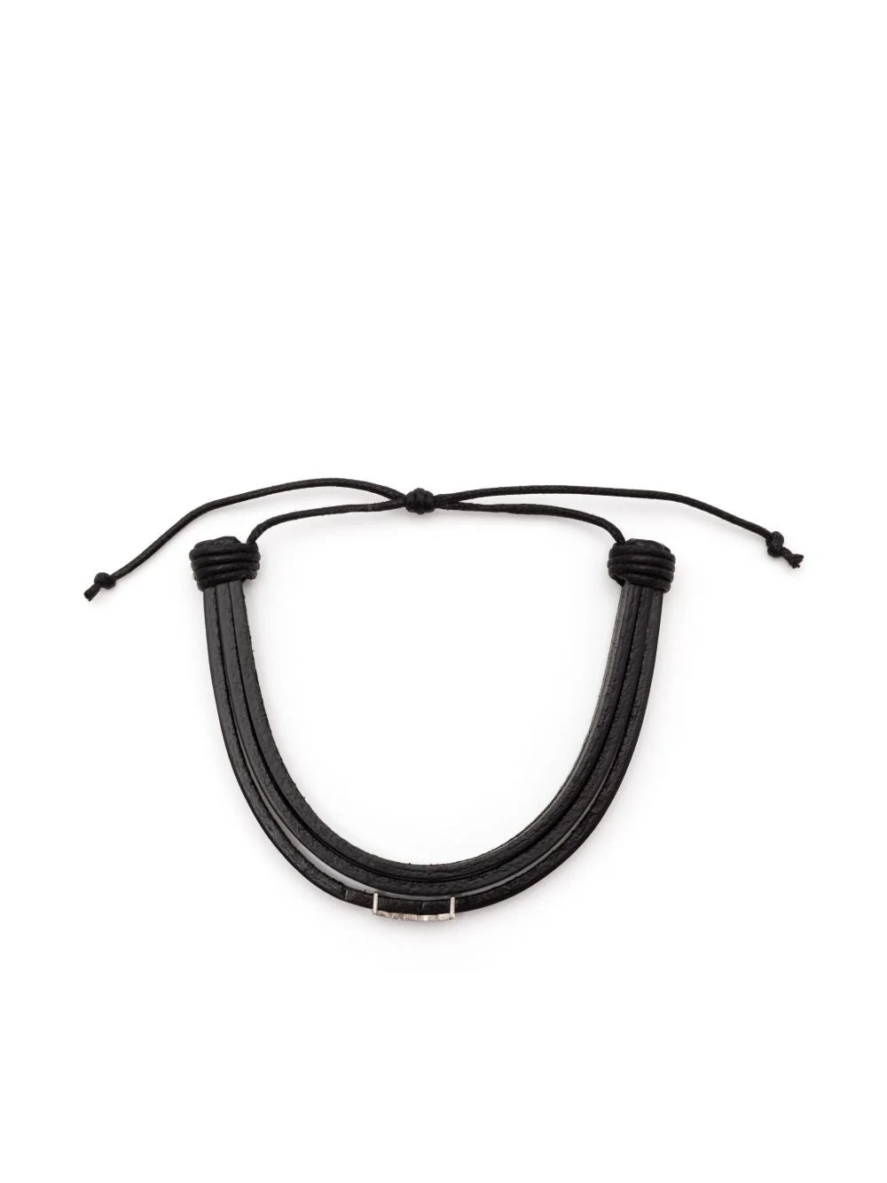 Saint Laurent Men Cassandre Leather Bracelet - 1