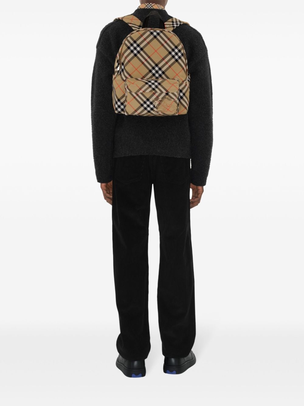 small check-print backpack - 2
