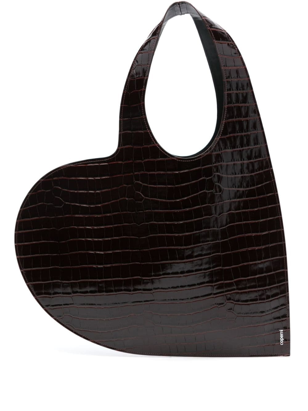 Heart leather tote bag - 1