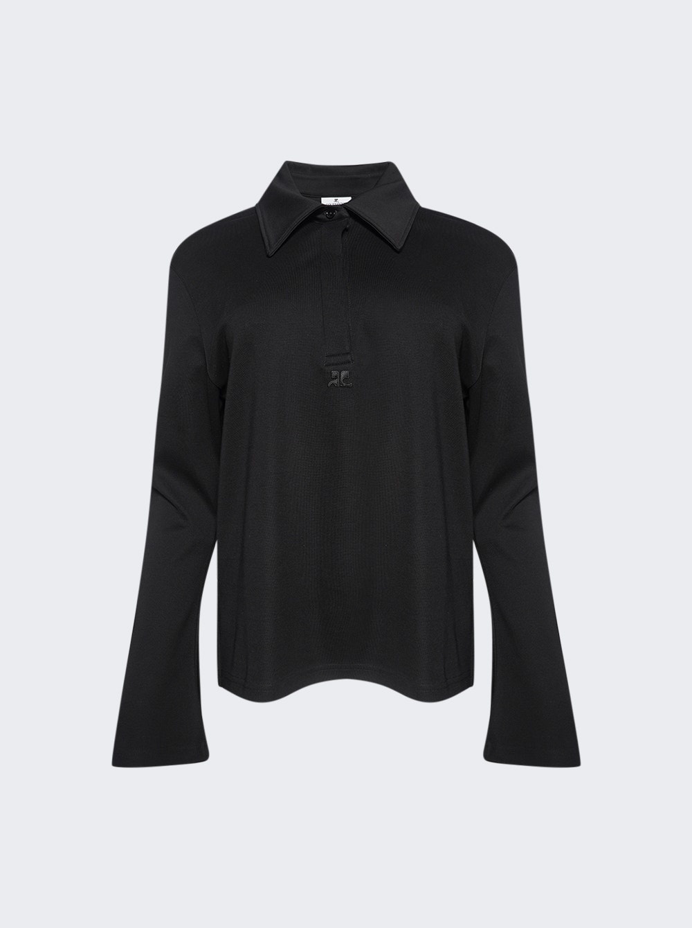 Long Sleeve Polo Black - 1