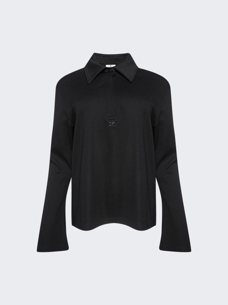 Long Sleeve Polo Black 1
