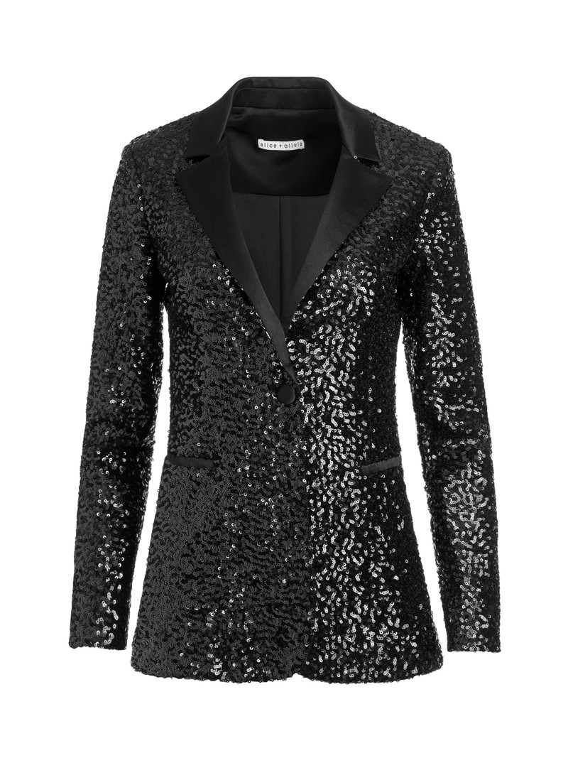 BREANN SEQUIN FITTED BLAZER 1