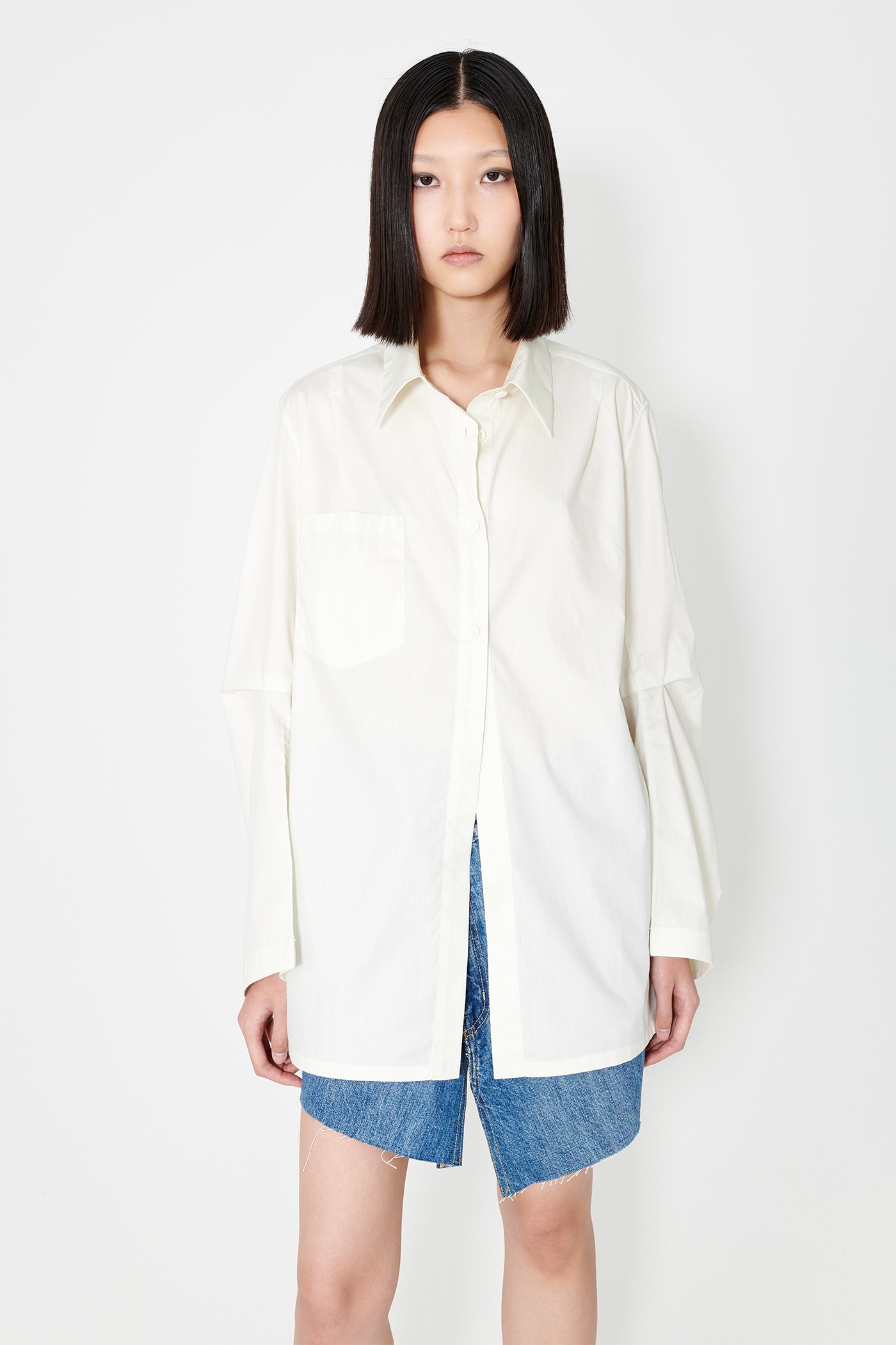 Machine Shirt Pearl Beige Cotton Chinz - 5