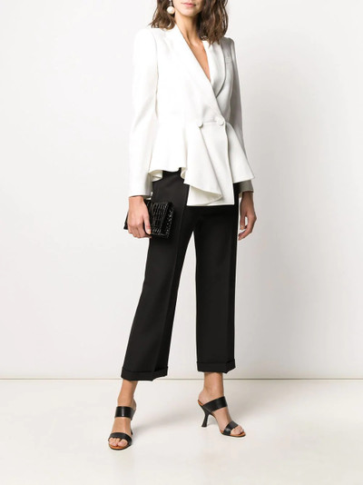 Alexander McQueen double-breasted draped peplum blazer outlook