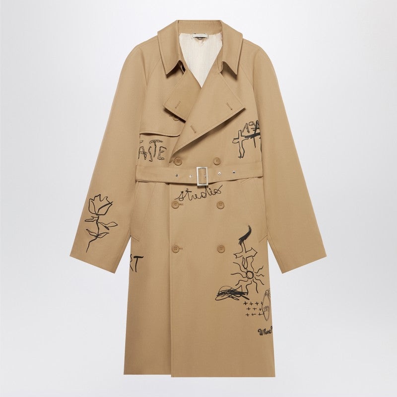 1989 STUDIO - 1989 STUDIO Embroidered Trench Scribble - 1
