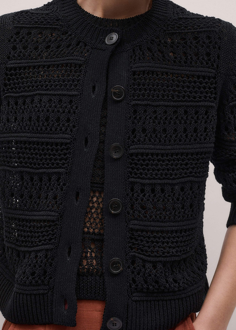 ME+EM Linear Knit Straight Cardigan outlook