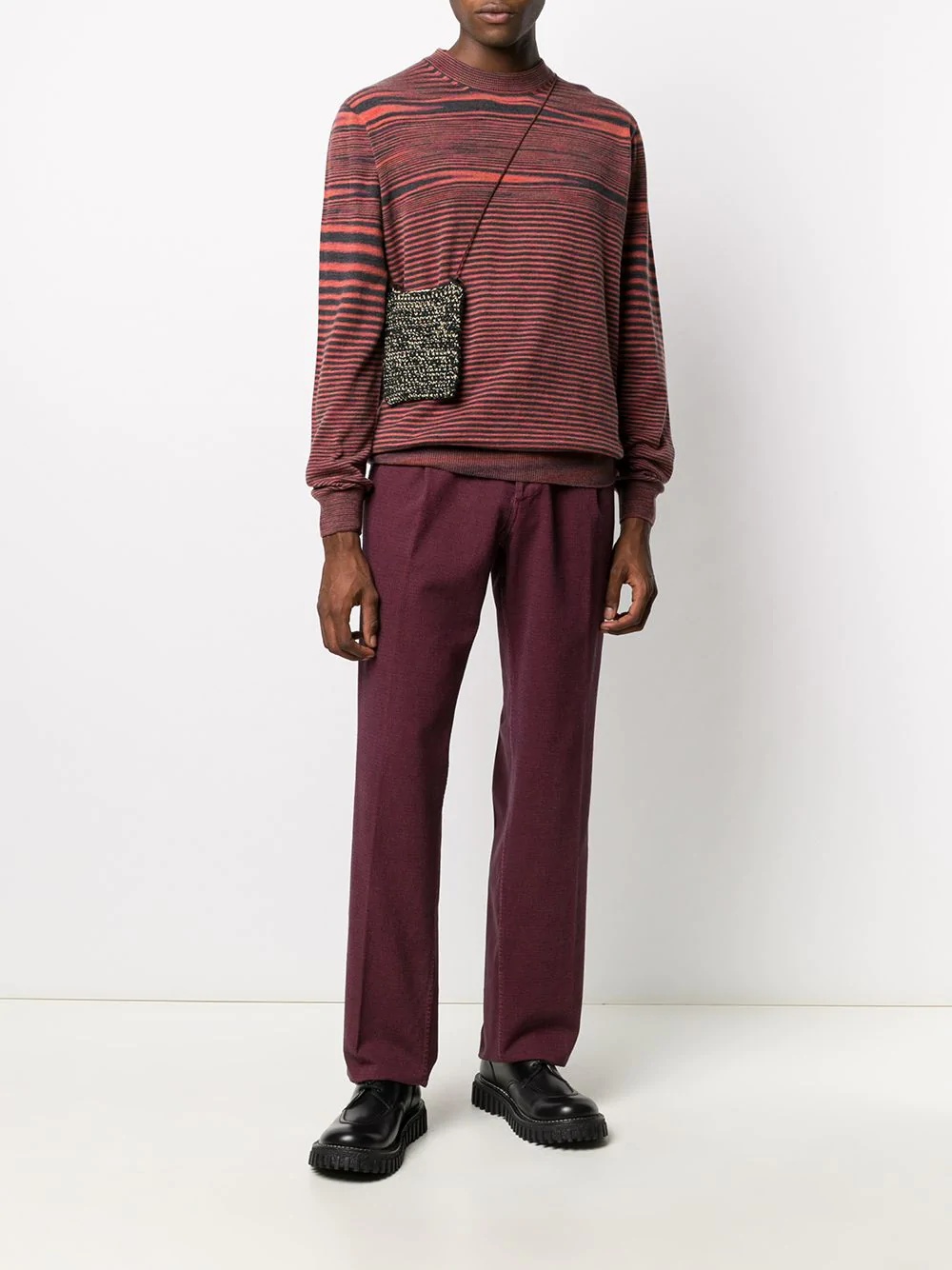 distorted stripe pattern jumper - 2