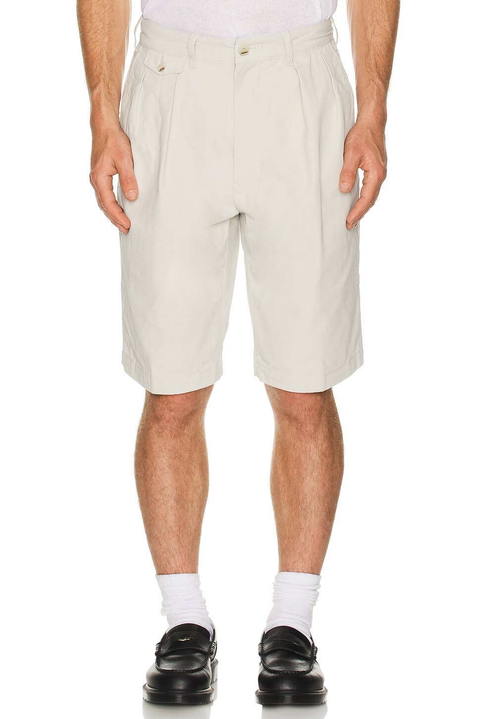 2 Pleats Shorts Twill Bio Washed - 3