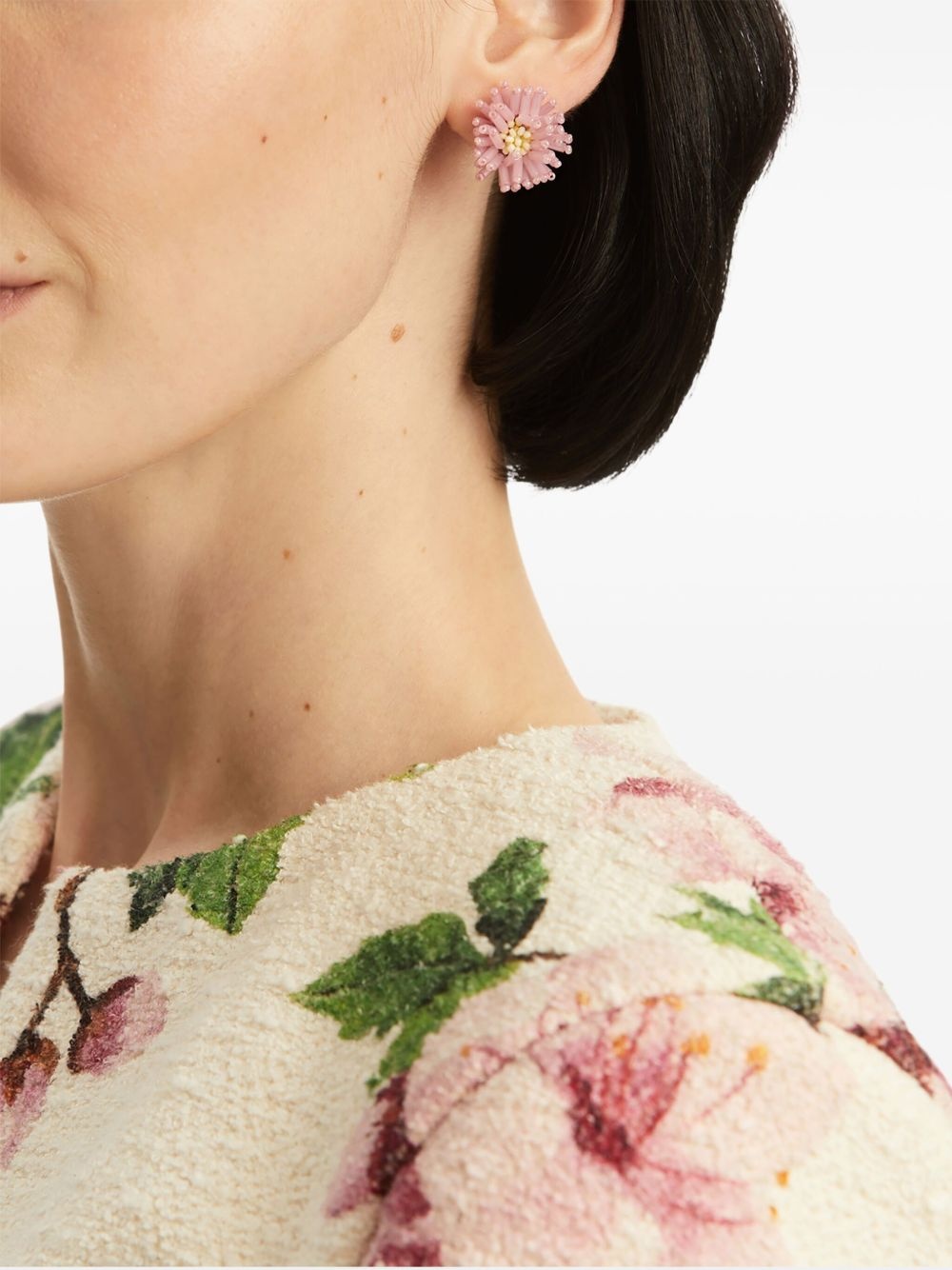 Pompom Flower earrings - 2