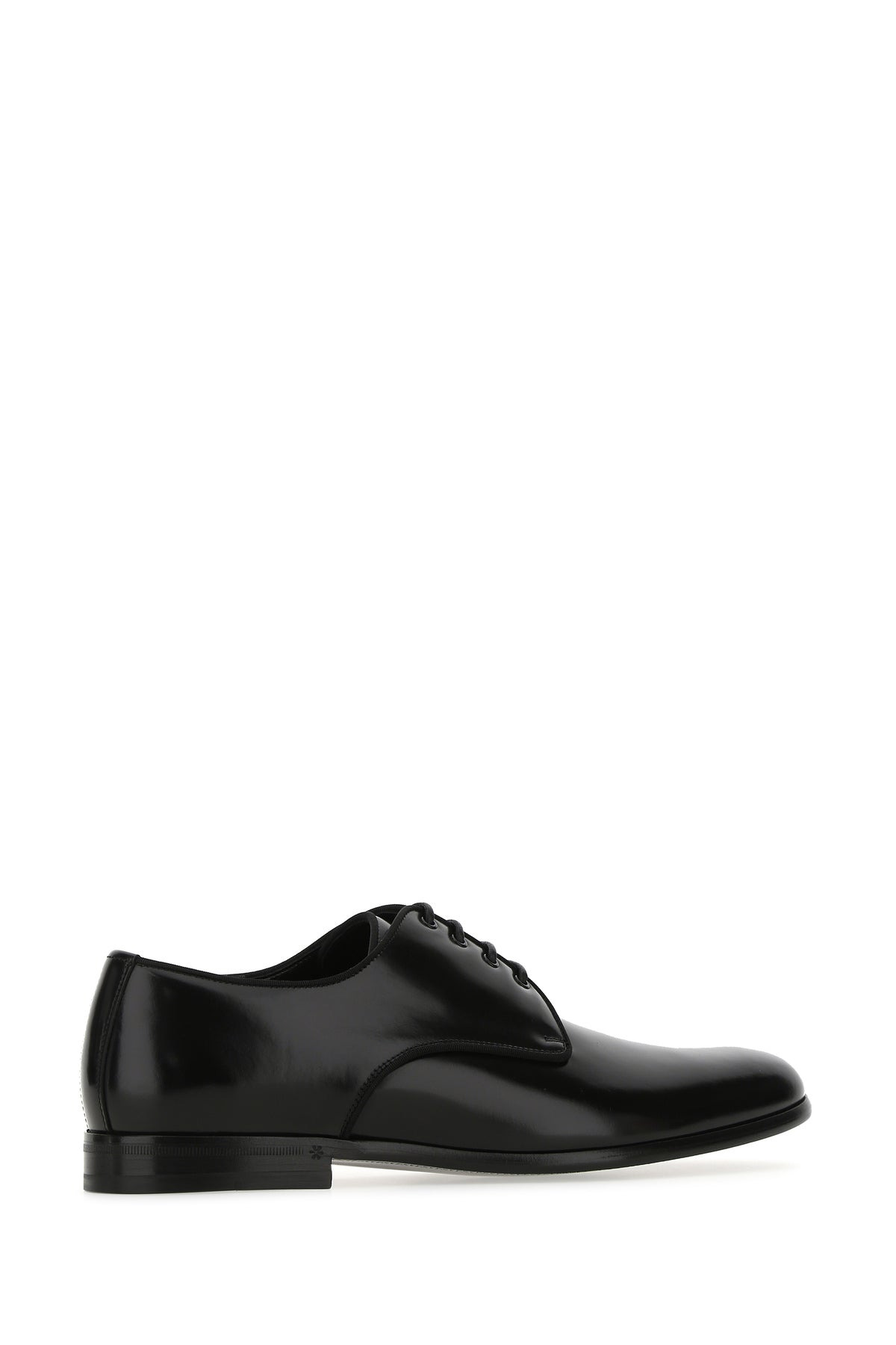 Black leather lace-up shoes - 3