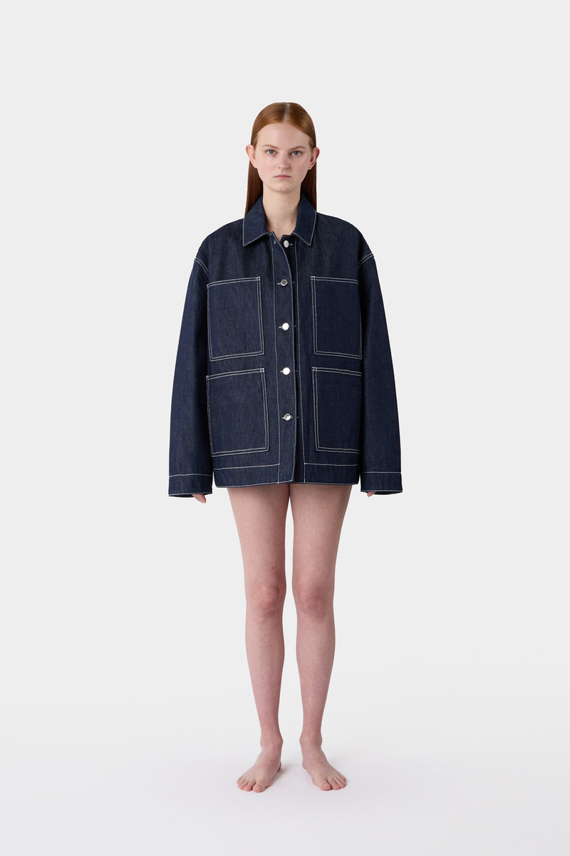 BELLIDENTRO REVERSIBLE JACKET / denim & blue stripes 3