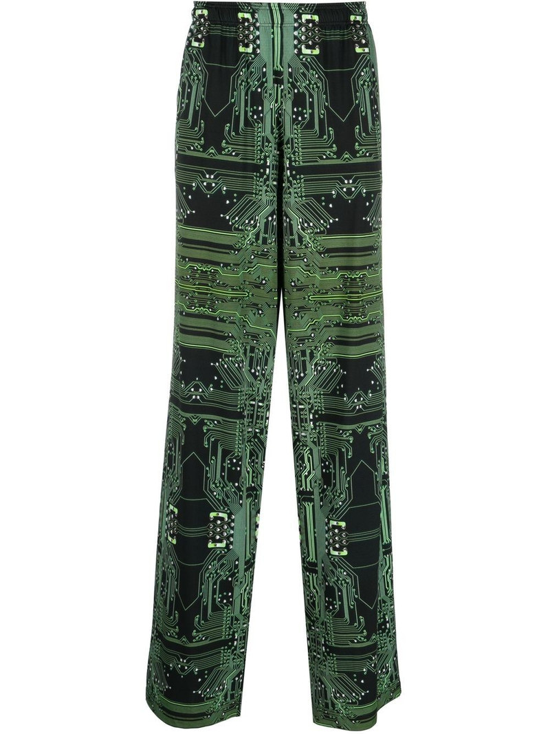 Cyber Fluid wide-leg trousers 1