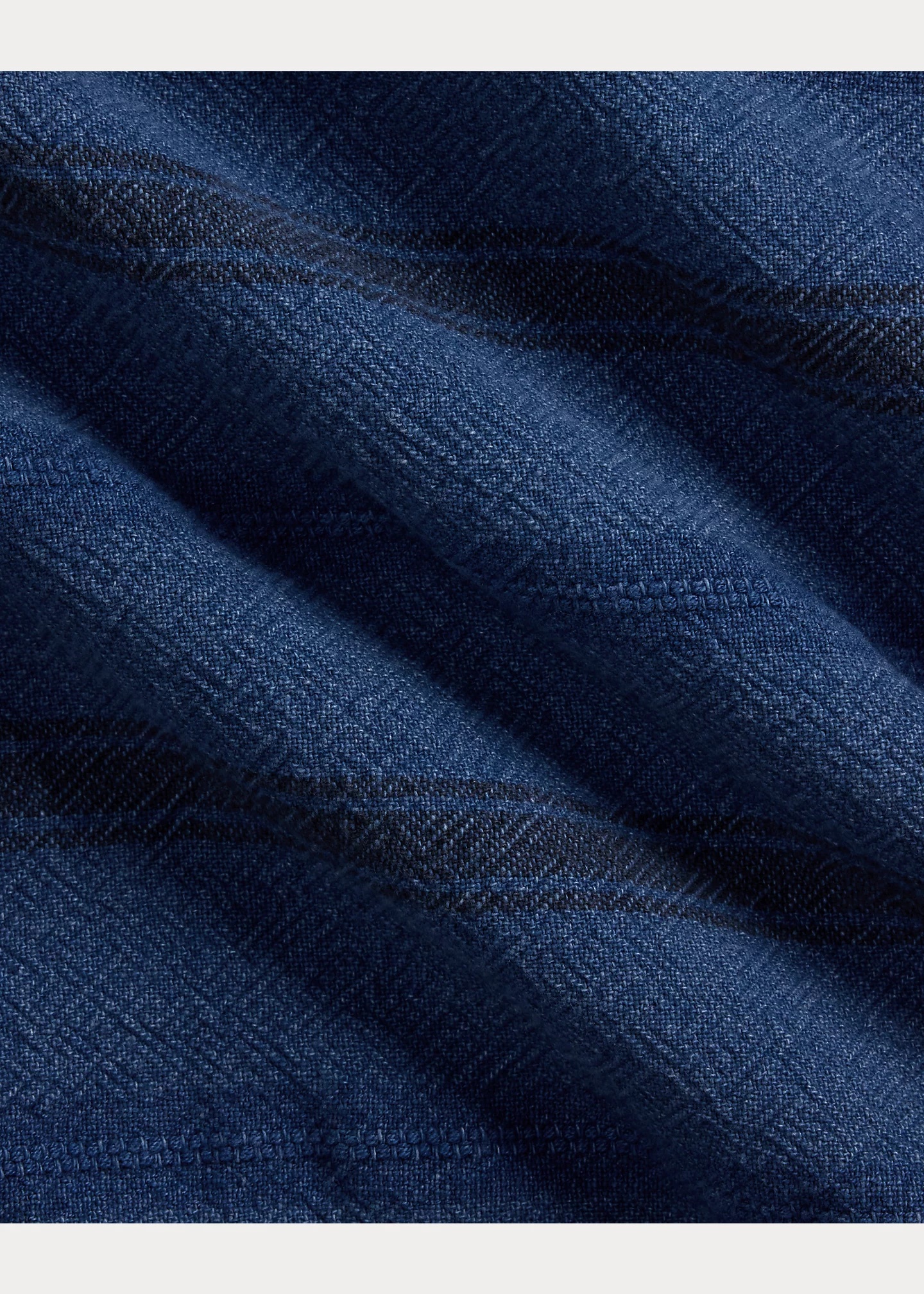 Indigo Striped Dobby Overshirt - 5