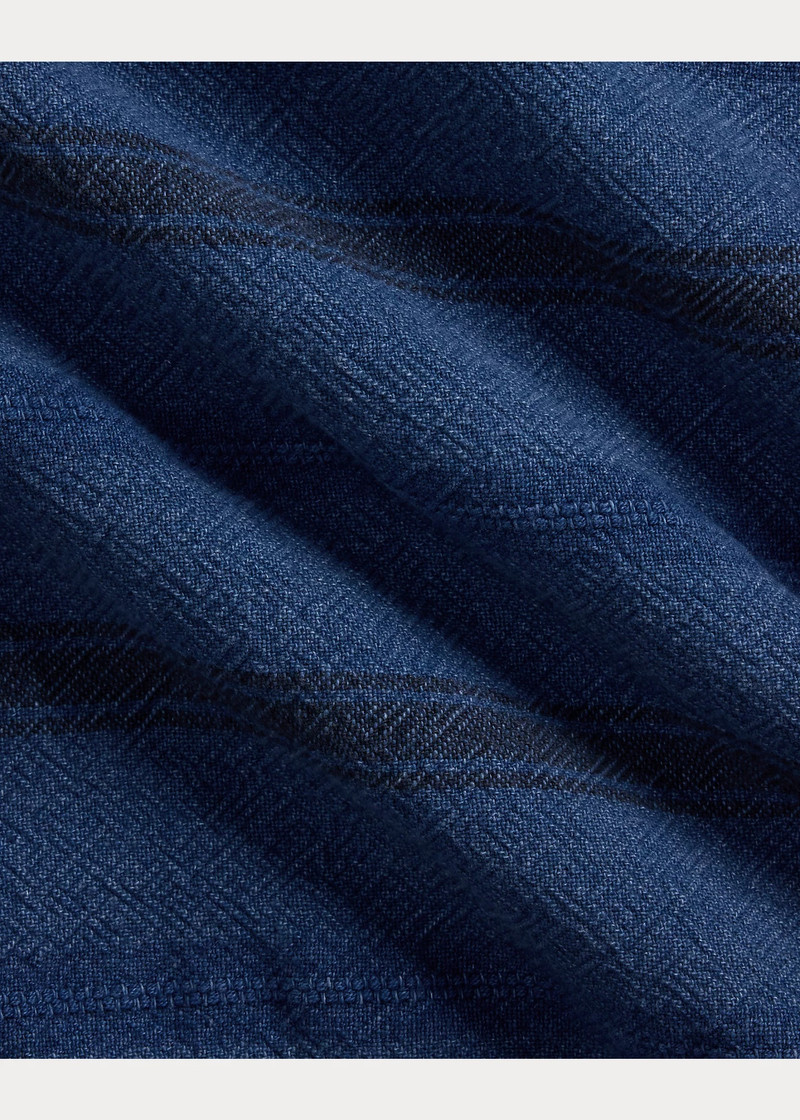 Indigo Striped Dobby Overshirt 5