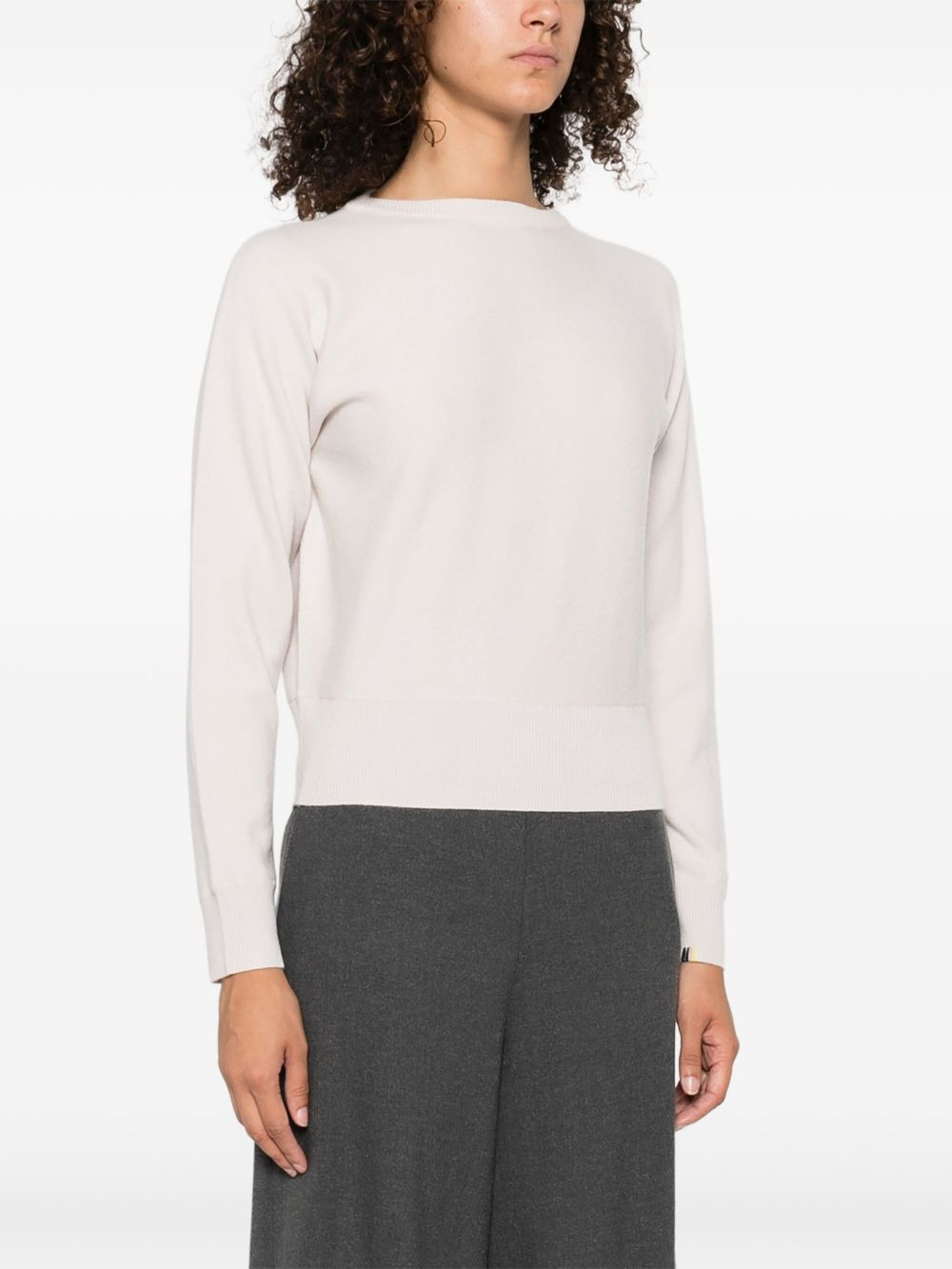 ribbed-cuff cashmere jumper - 3