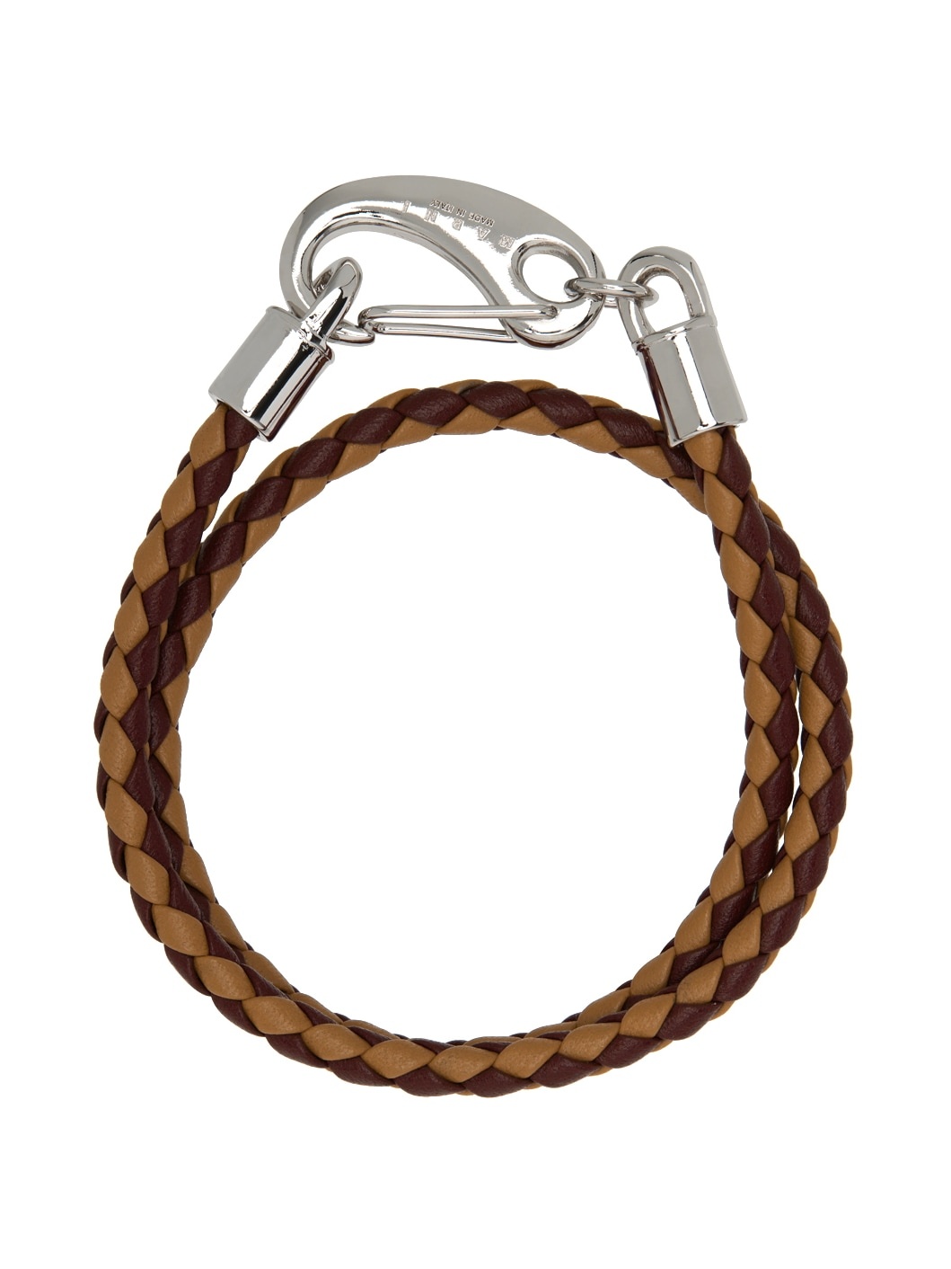 Brown Double Wrap Braided Bracelet - 2