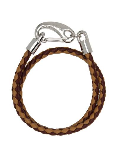 Marni Brown Double Wrap Braided Bracelet outlook