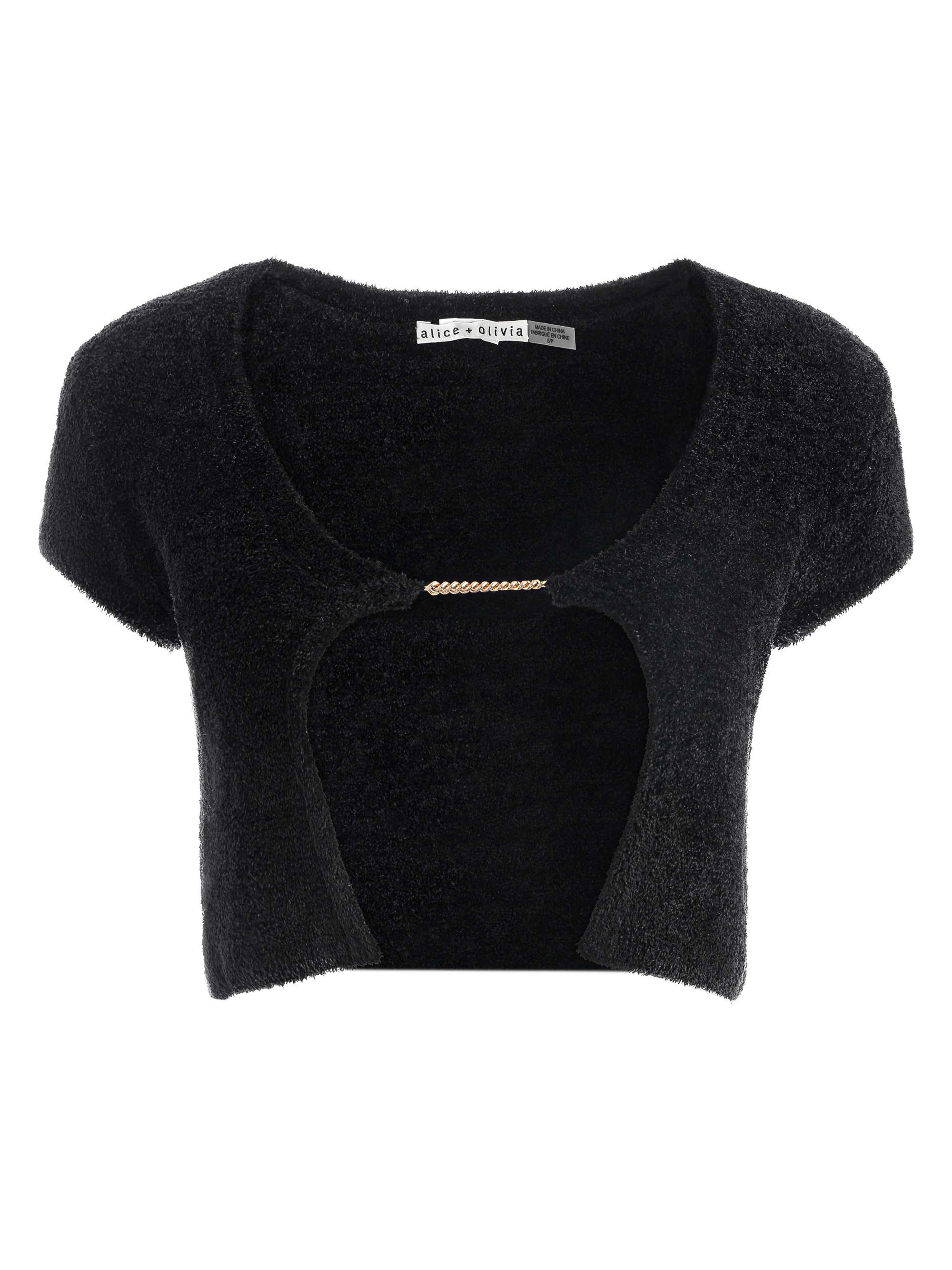 RINA CROPPED OPEN PULLOVER - 1