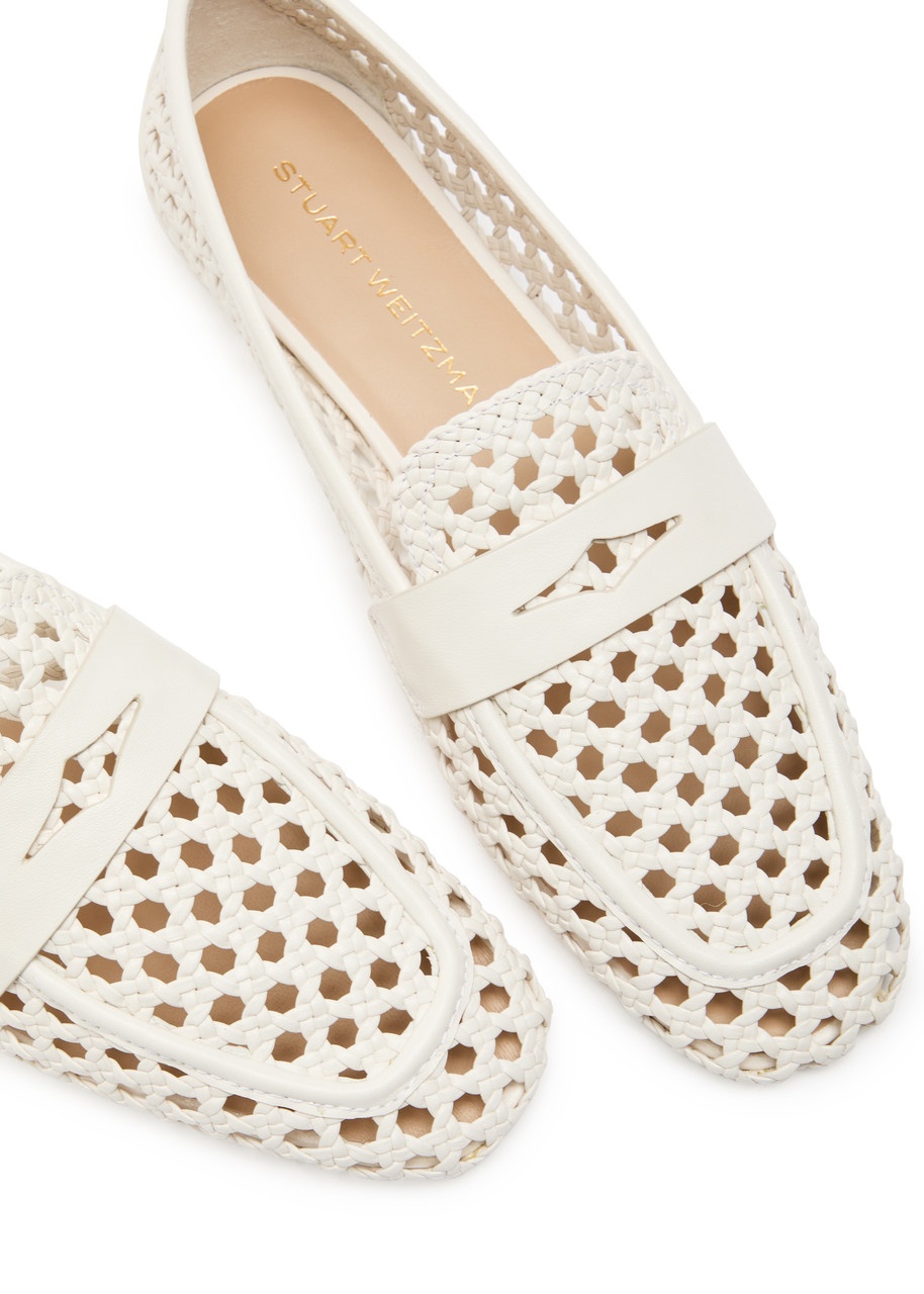 Stuart Weitzman Thea Woven Leather Loafers - 3