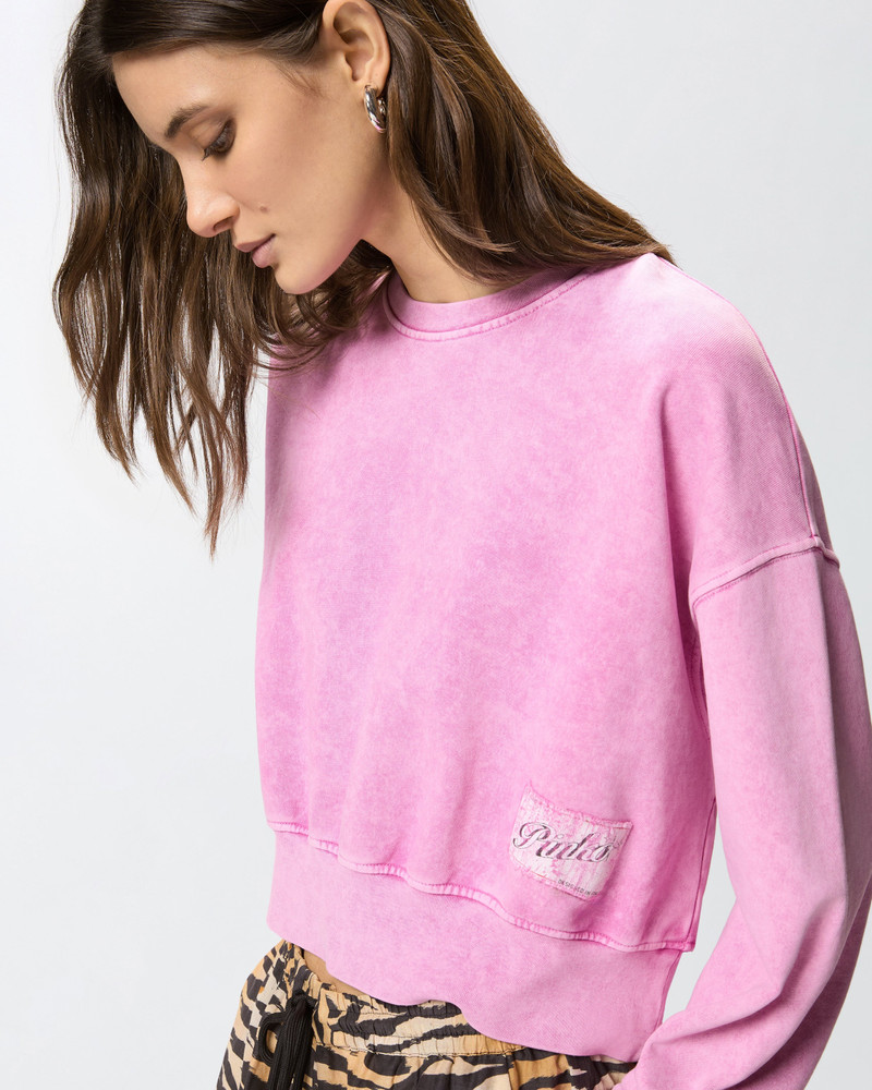 CROPPED SWEATSHIRT WITH BRANDED LABEL 3