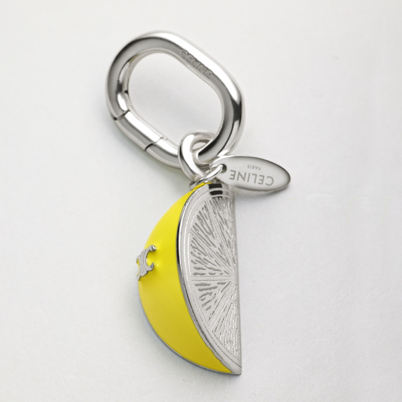 CELINE CELINE CHARMS LEMON IN ENAMEL AND BRASS WITH RHODIUM FINISH outlook