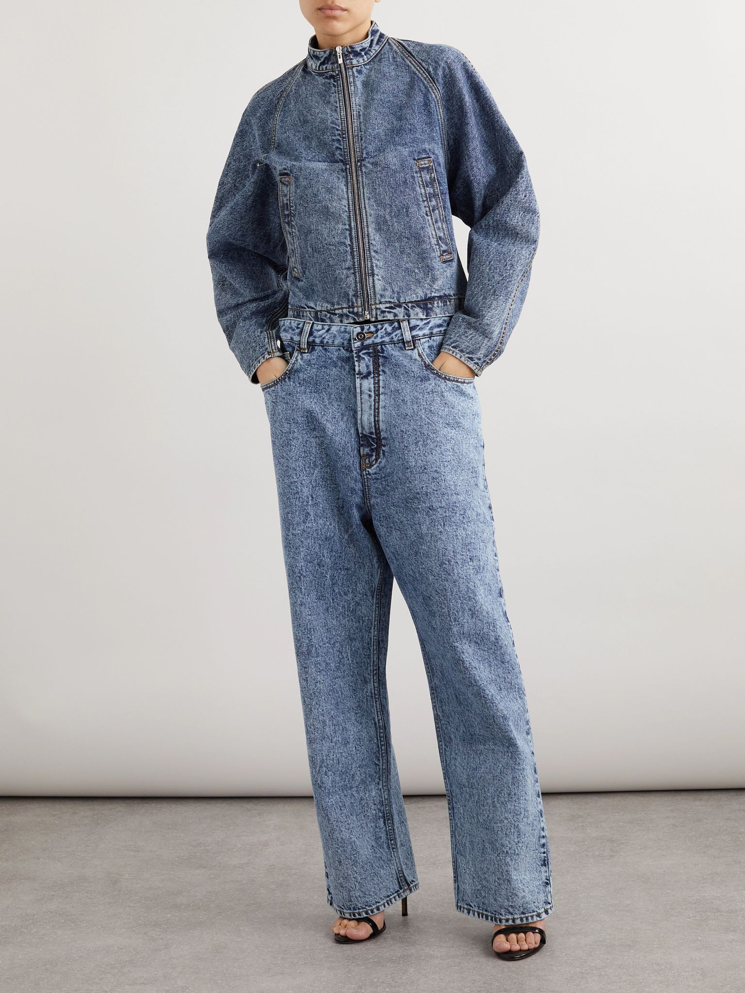 Paneled denim jacket Blue - 2