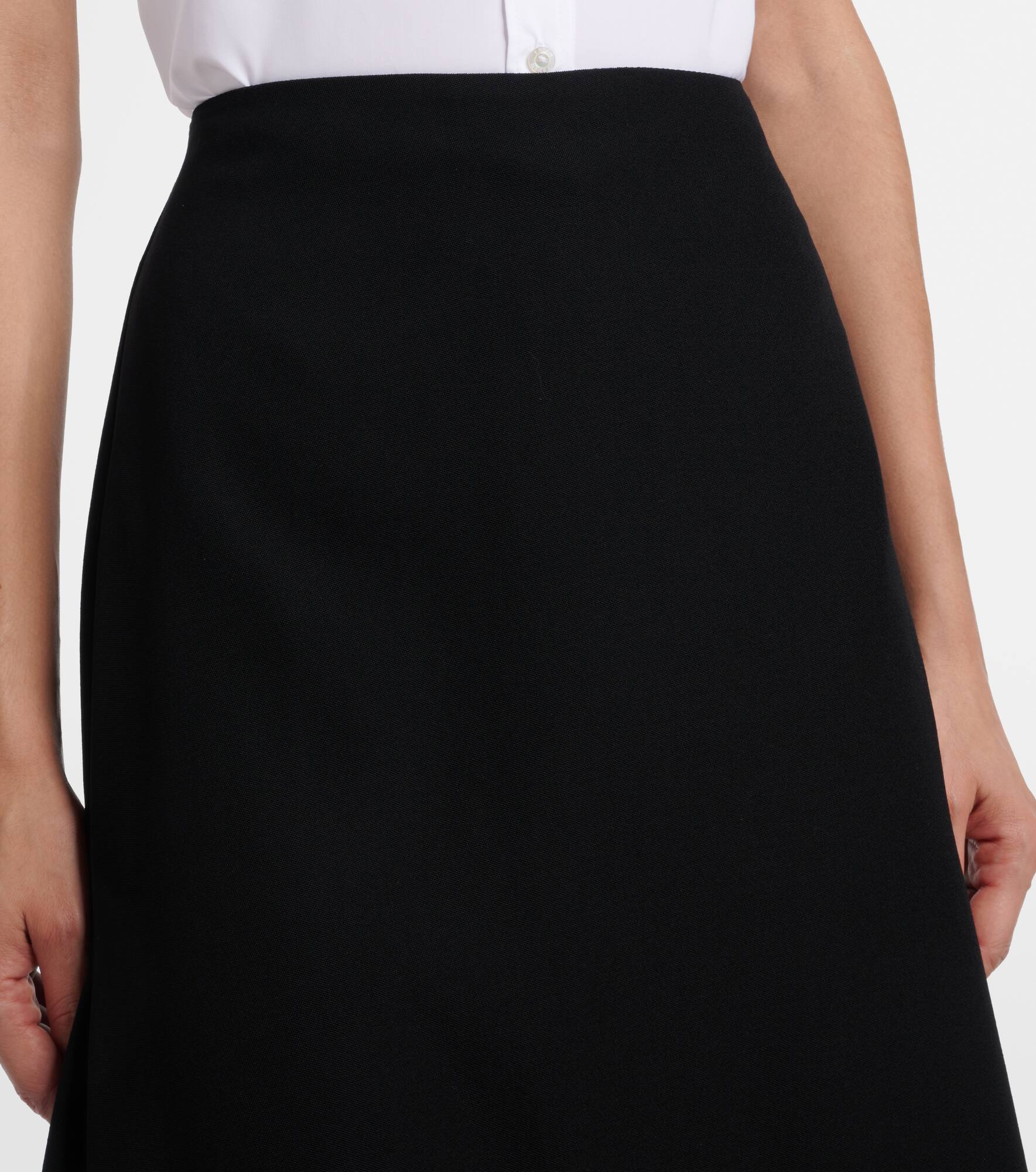 Draped virgin wool midi skirt - 4