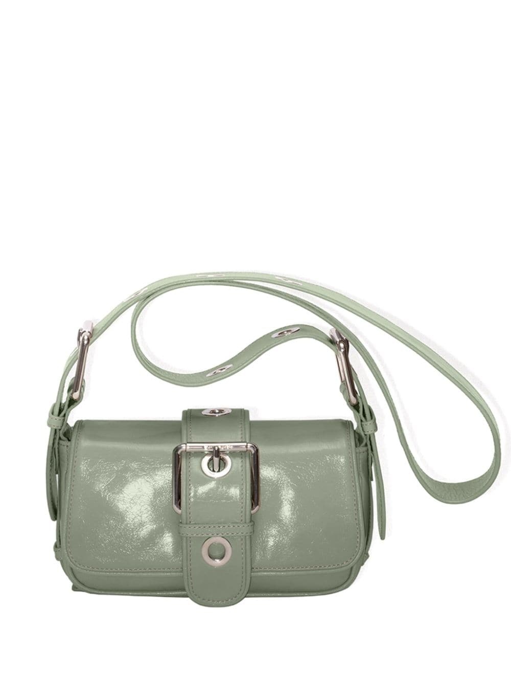 Eloise leather creased shoulder bag - 1