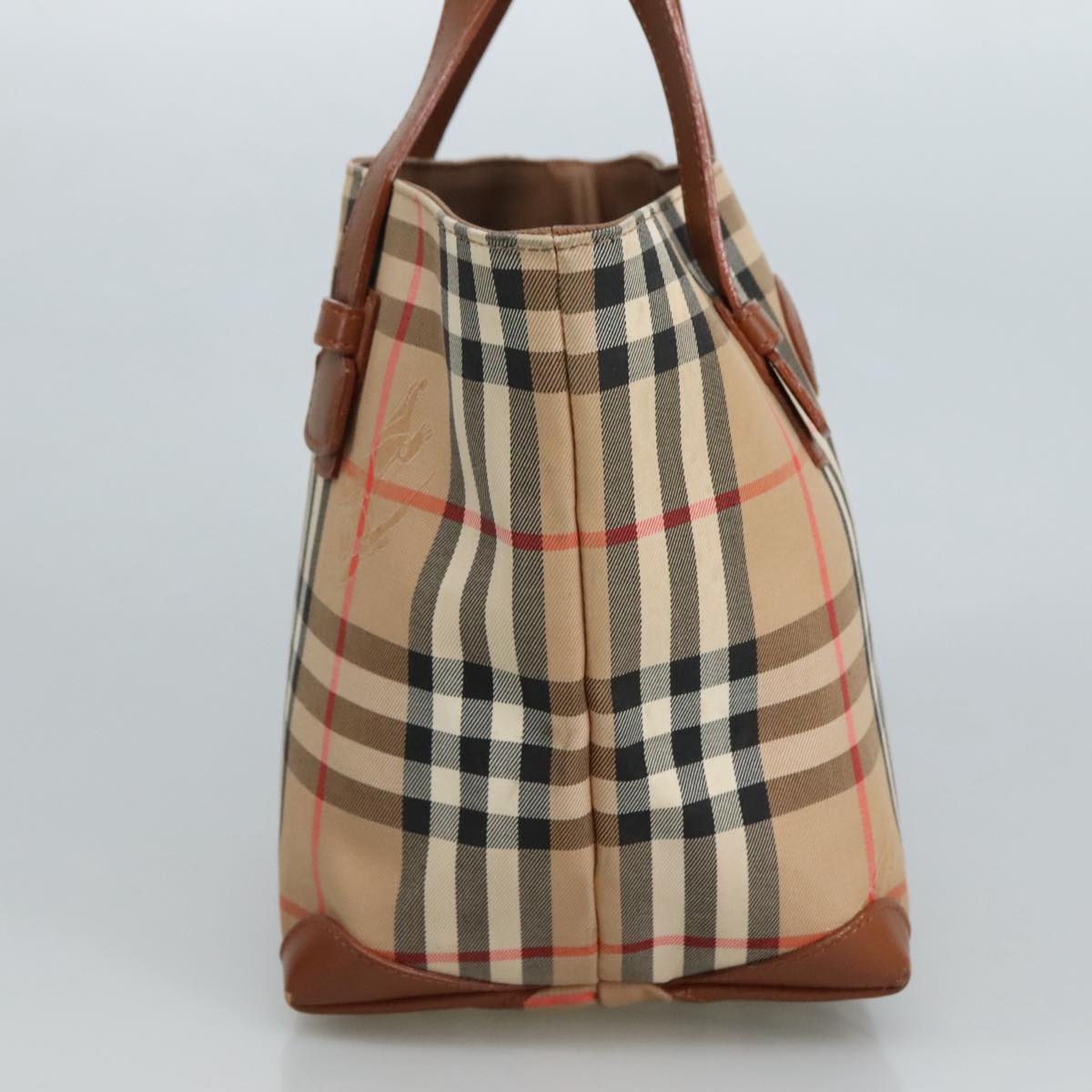 Burberry Nova Check Hand Bag Canvas Beige - 3