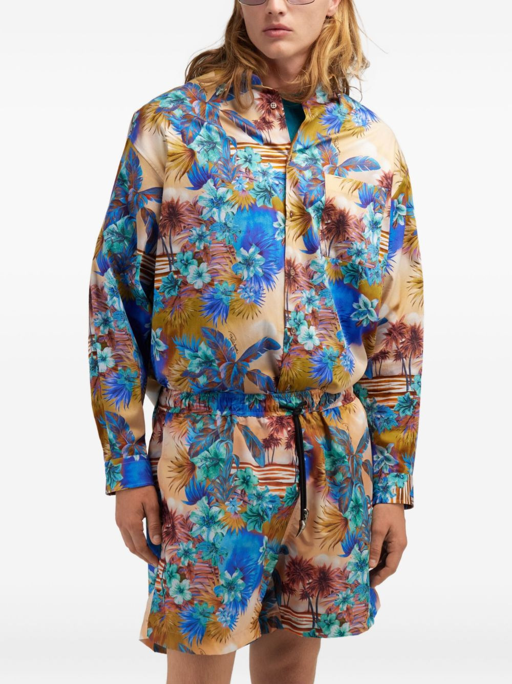 tropical-print shirt - 2