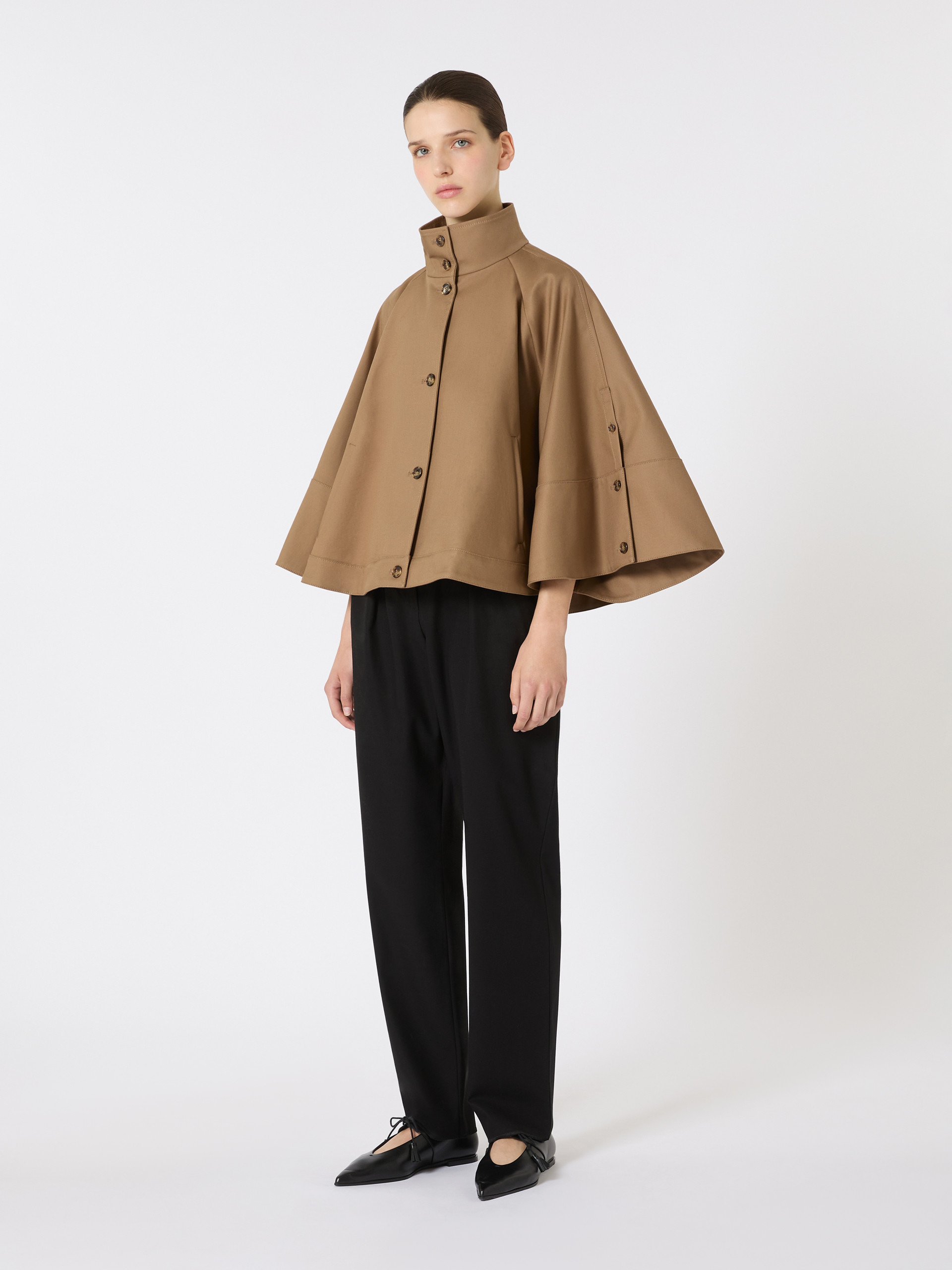 FULCRO Cropped water-repellent gabardine cloak - 2
