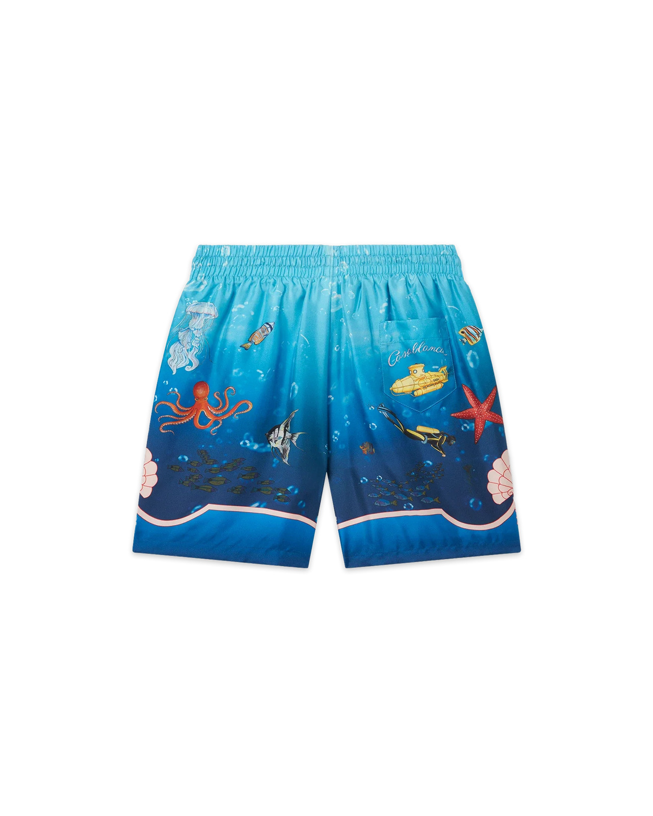 Fond Marin Silk Shorts | Casablanca Paris - 2