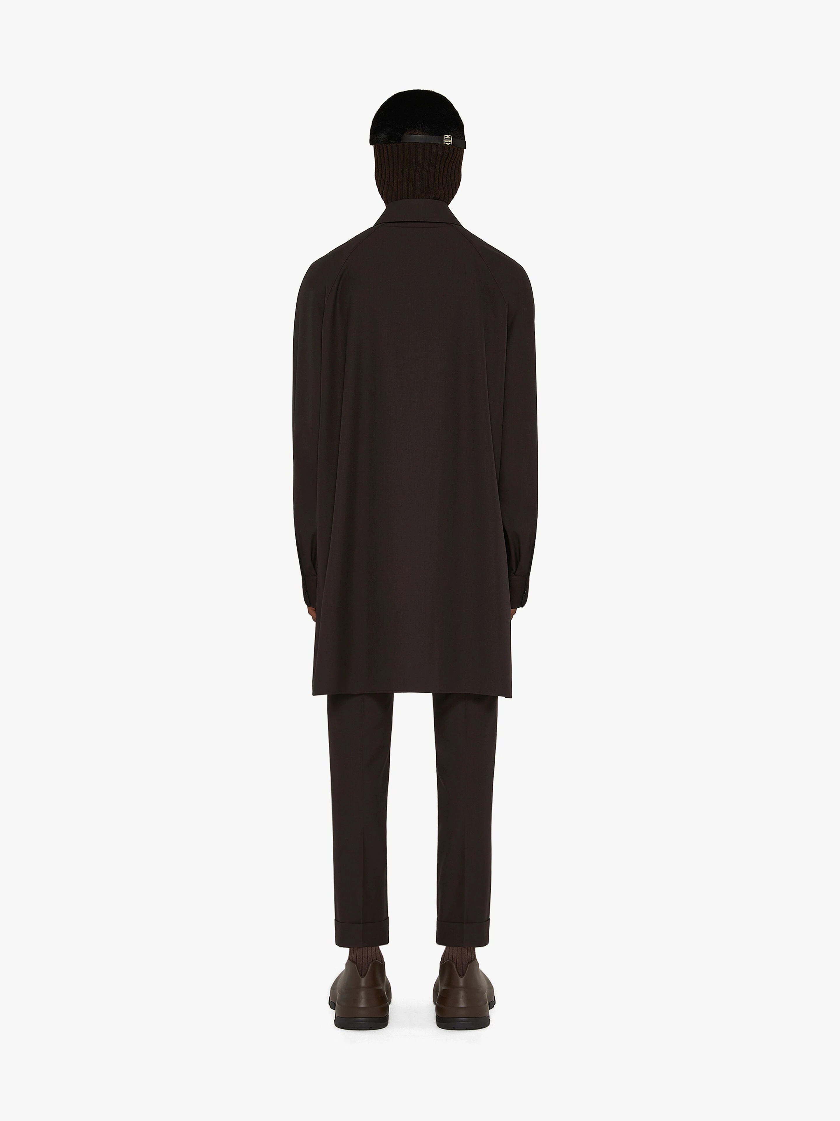RIBBED-KNIT OPEN HOOD - 5