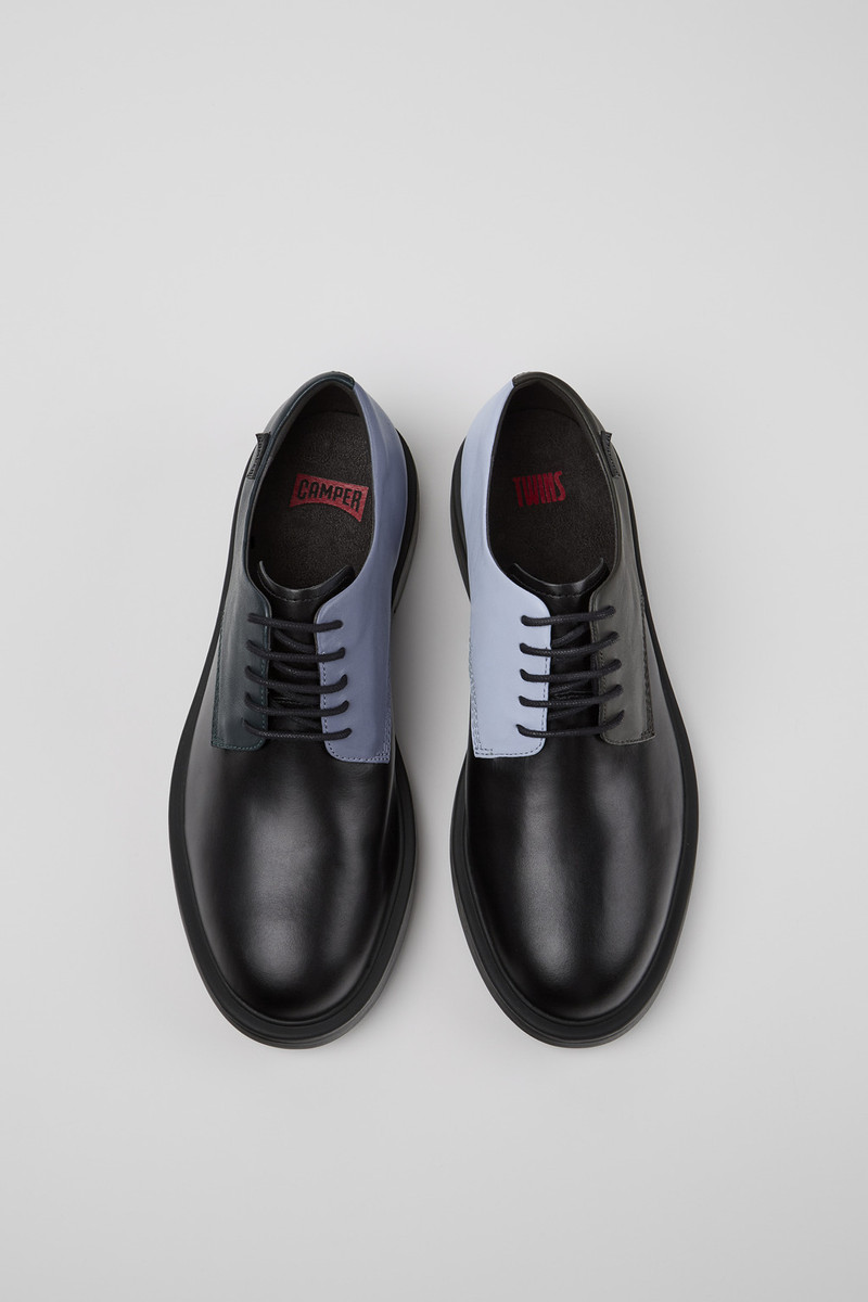Black leather shoes for men 4