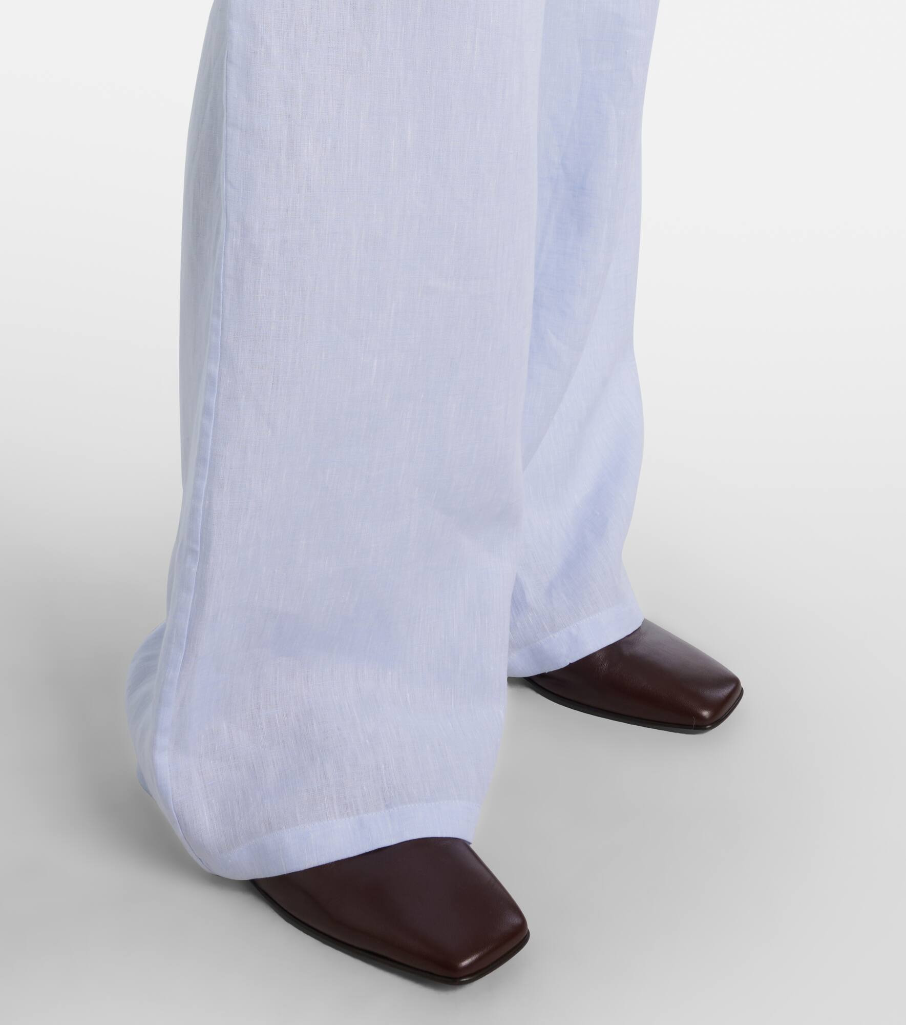 Valerio high-rise linen wide-leg pants - 5