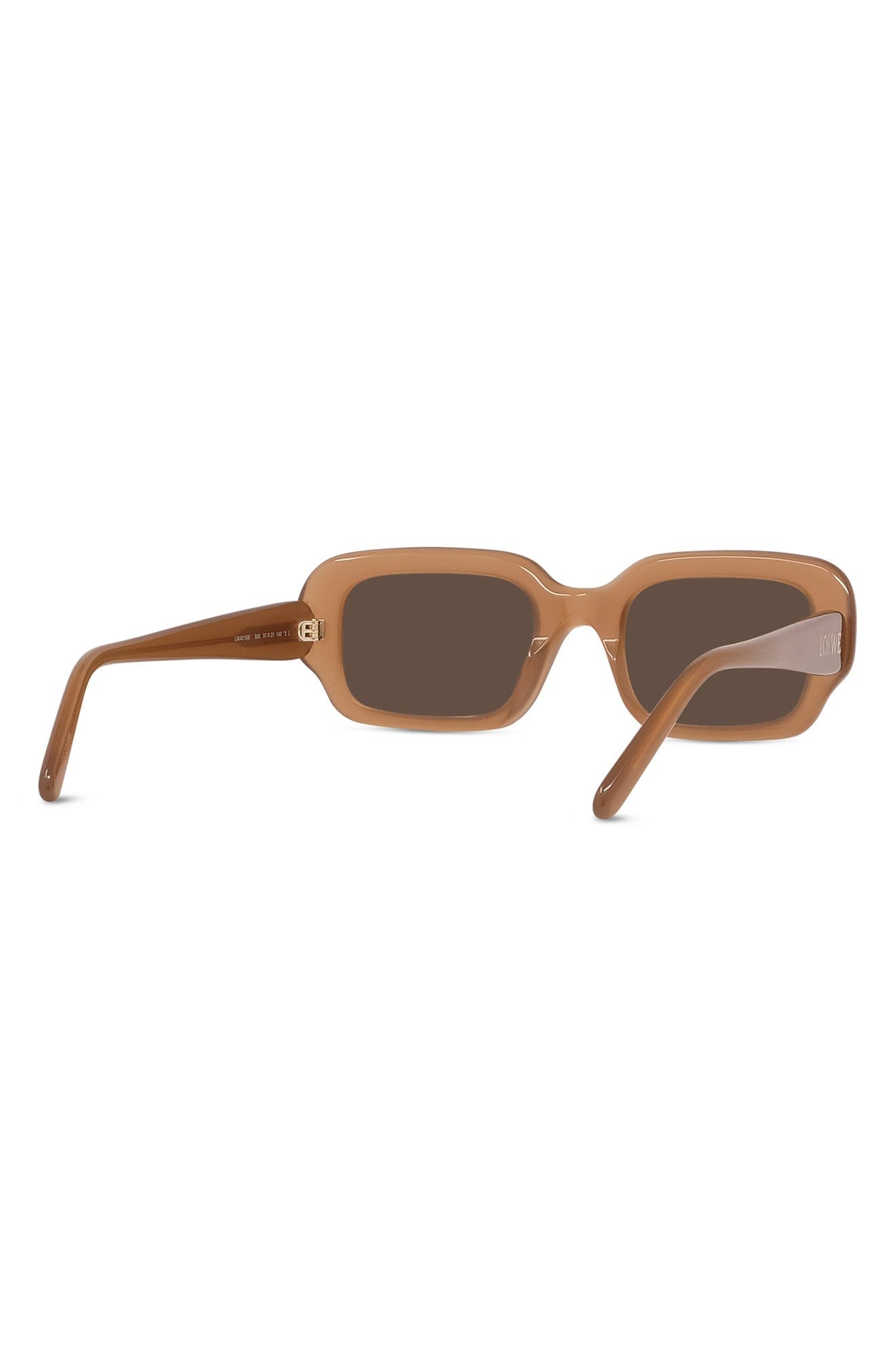 Loewe 51mm Rectangular Sunglasses in Dark Brown/Other /Brown at Nordstrom - 3