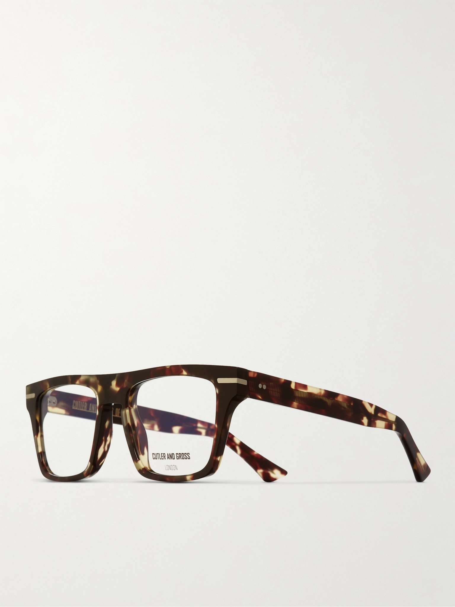 Square-Frame Tortoiseshell Acetate Optical Glasses - 3