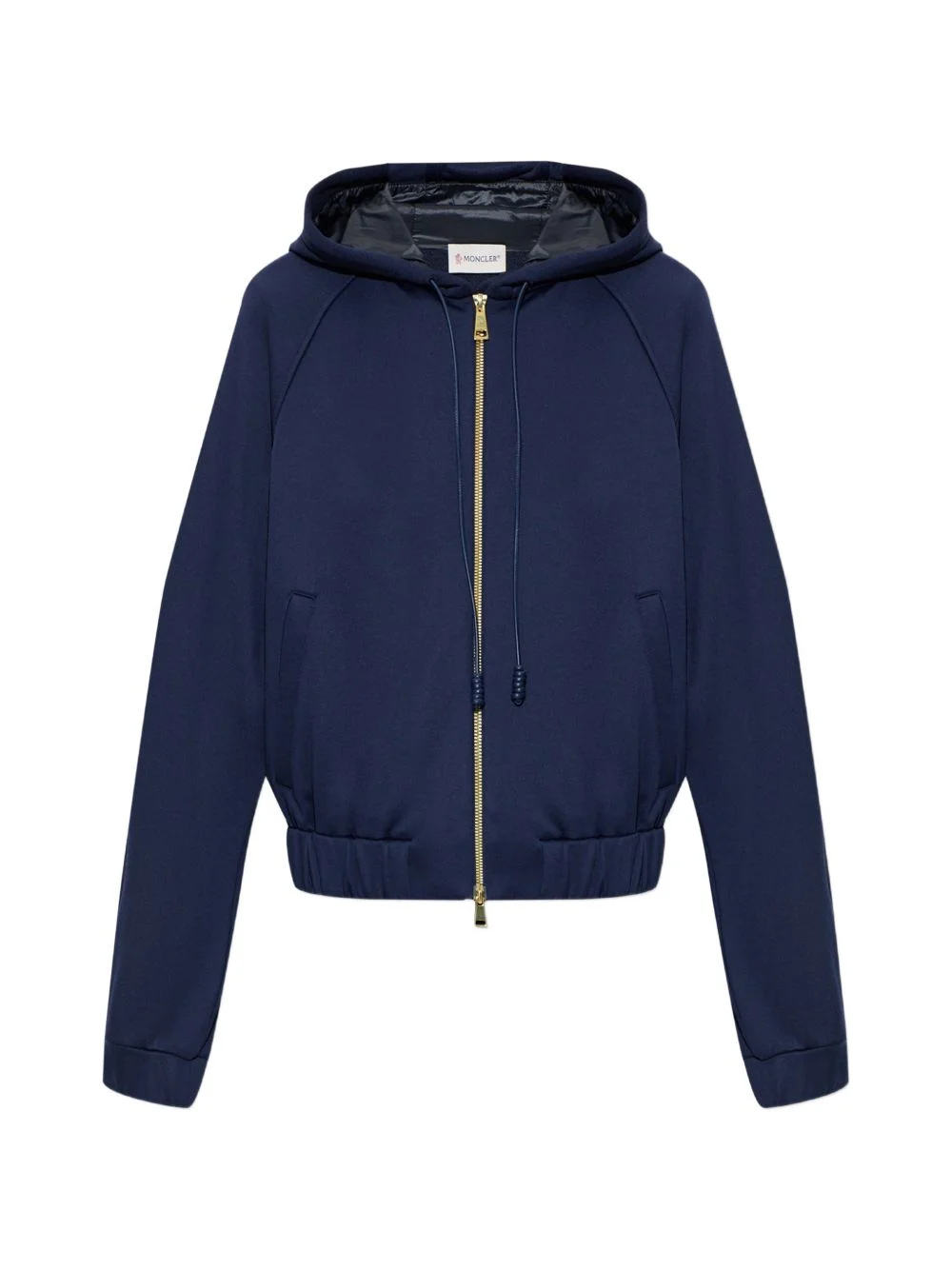 logo-patch zip-up hoodie - 1