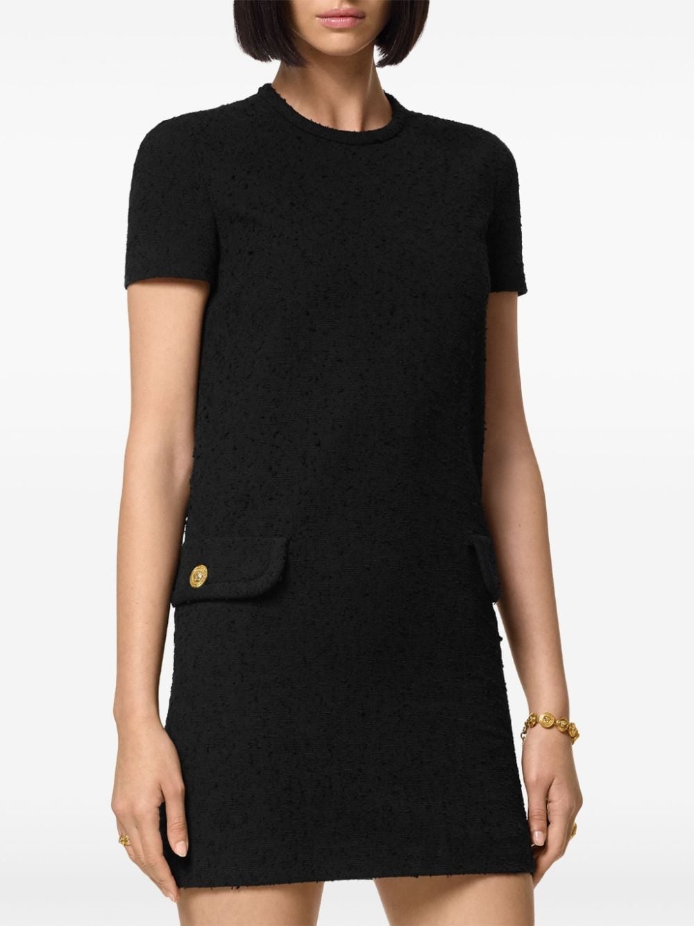 tweed shift minidress - 3