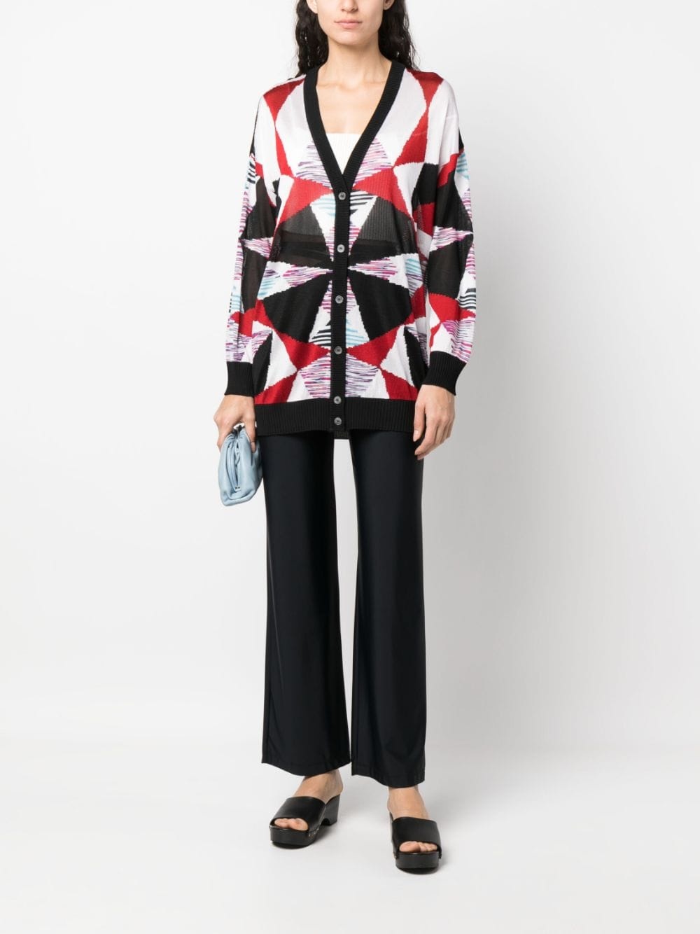 intarsia knit-pattern cardigan - 2