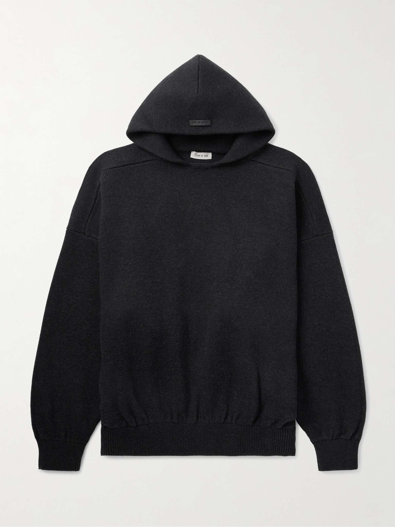 Logo-Appliquéd Merino Wool Hoodie - 1