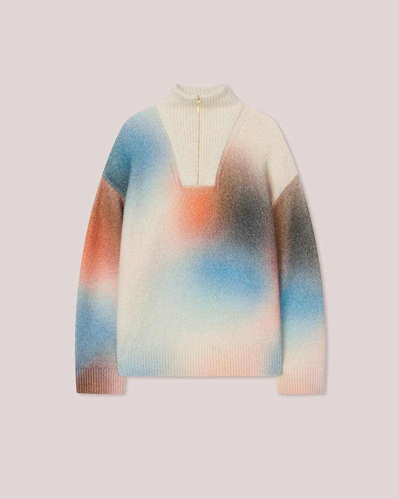 DUSCO - Funnel neck jumper - Multi watercolour 1