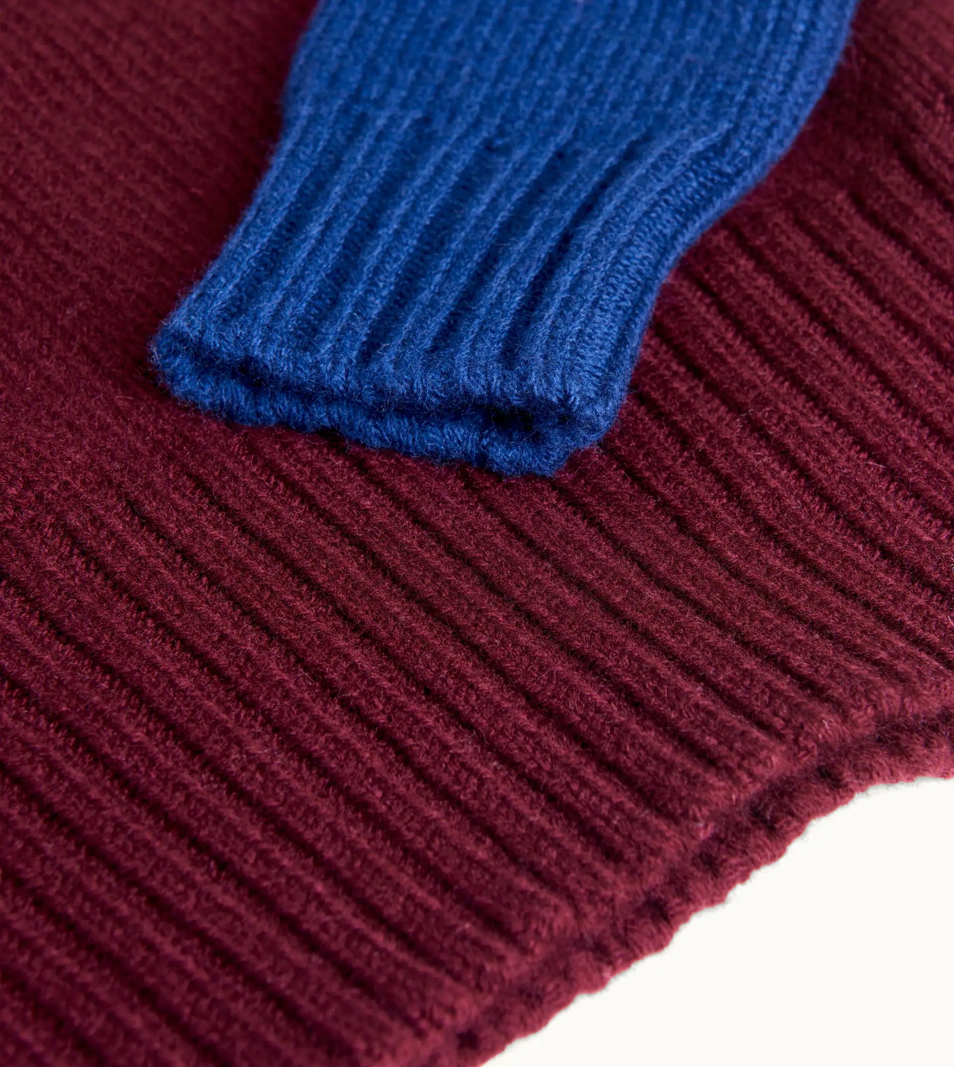 ROUND NECK JUMPER - BURGUNDY, BLUE - 3