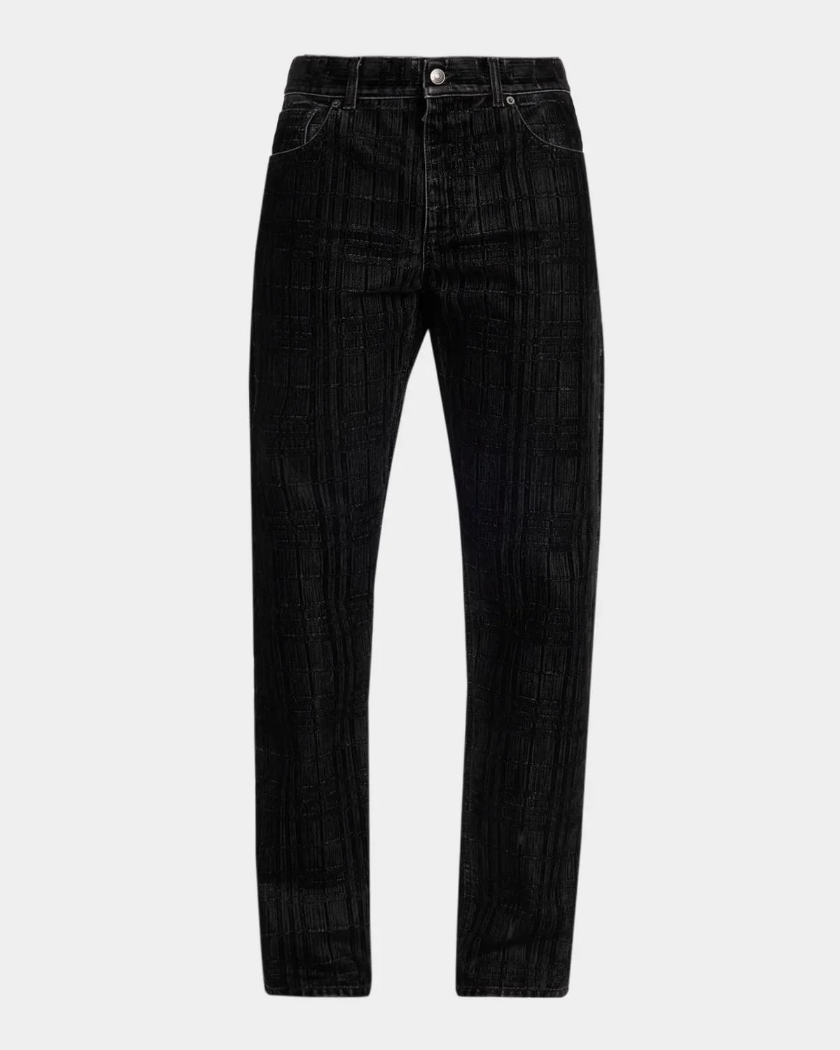 Danny Check Straight-Leg Jeans - 1
