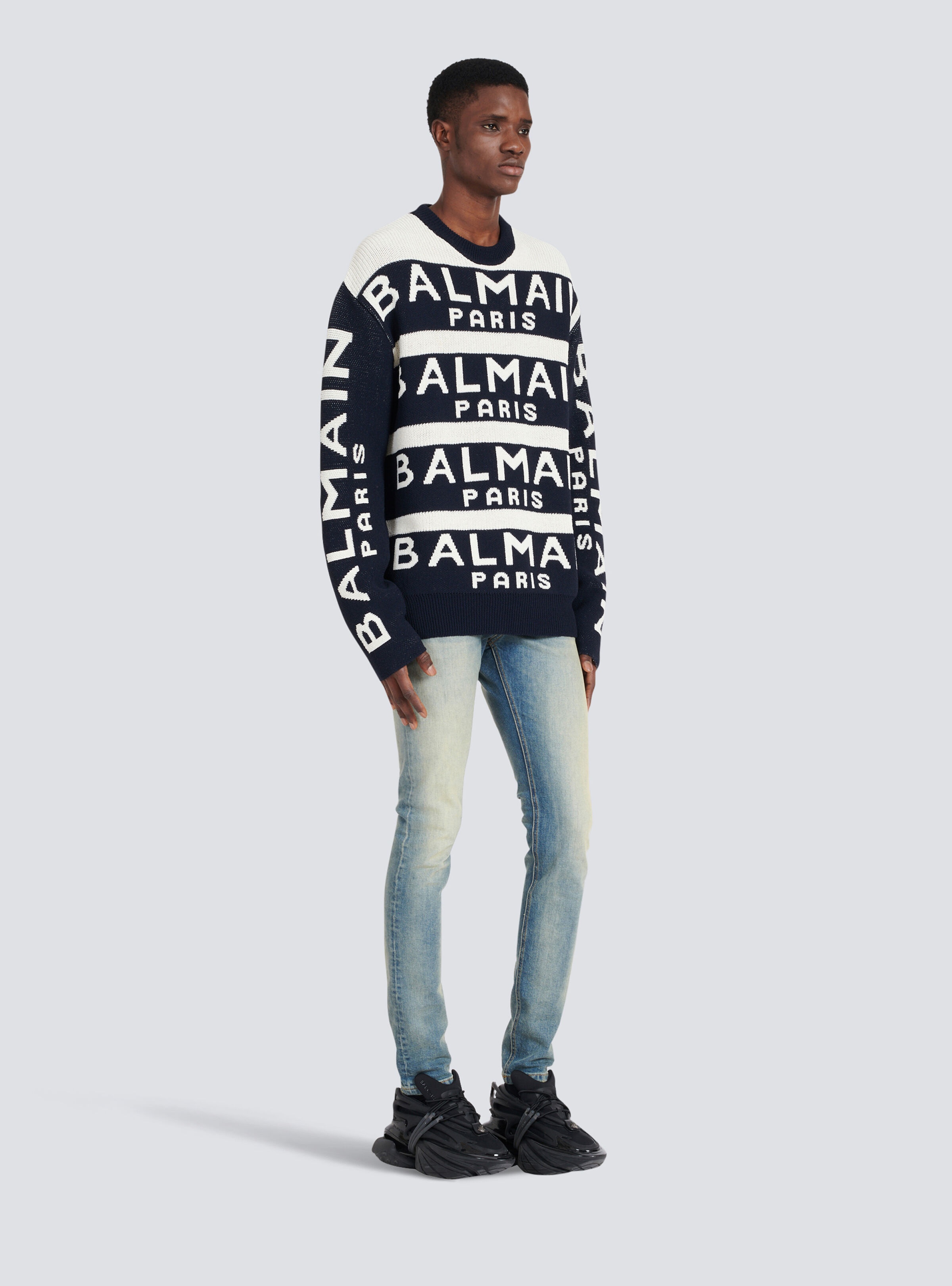 Sweater embroidered with Balmain Paris logo - 5