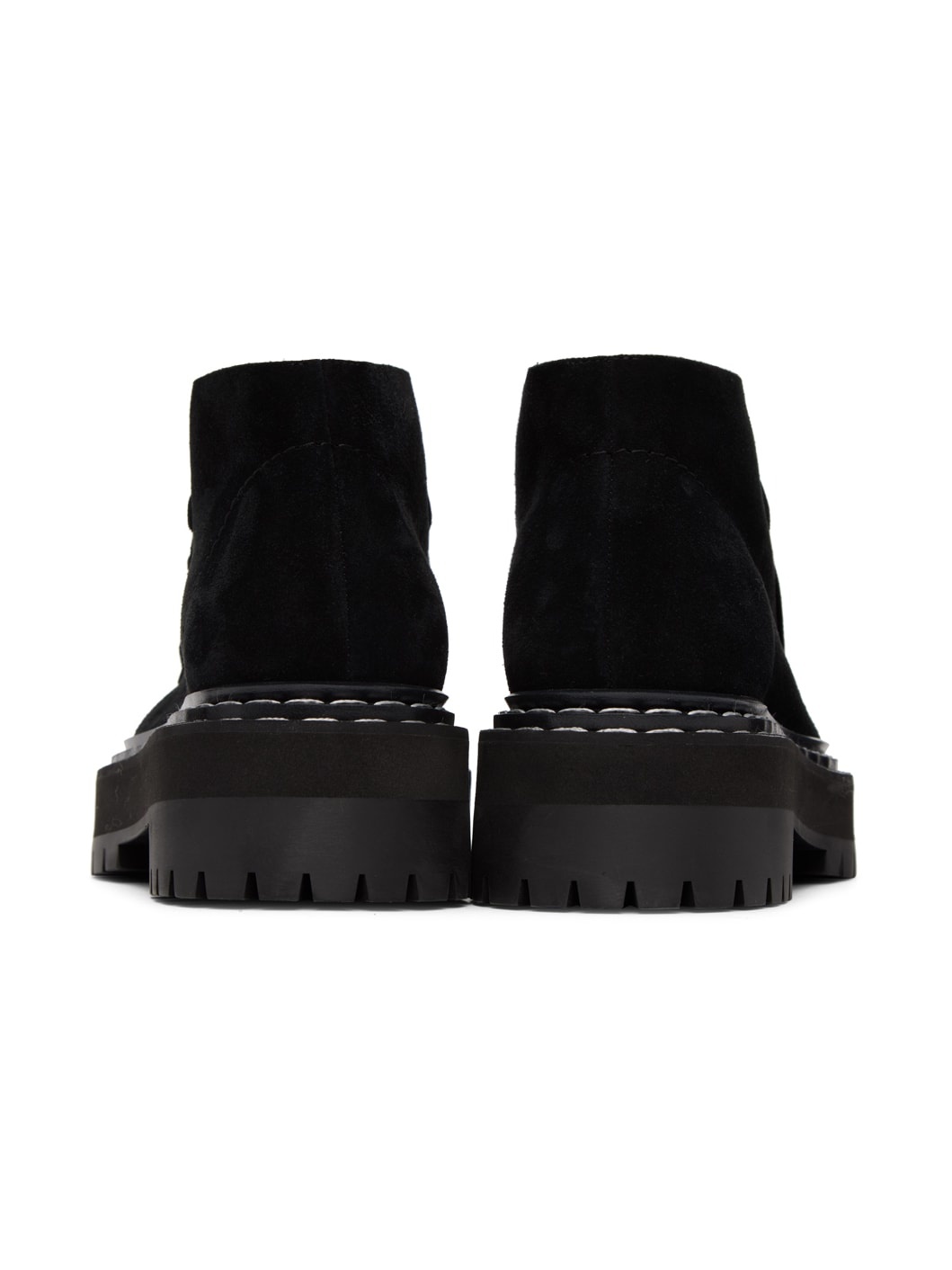 Black Lug Sole Platform Boots - 2