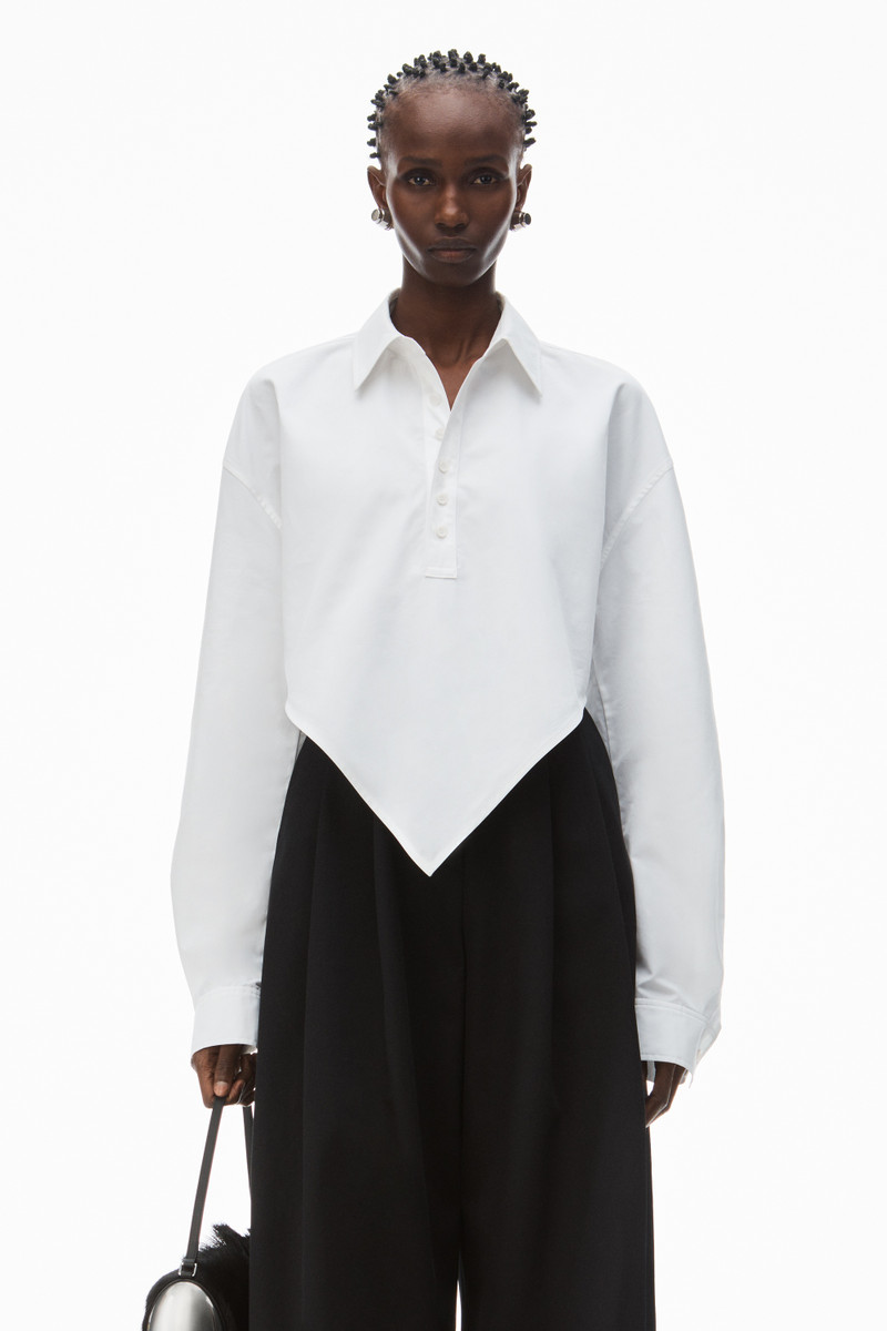 Alexander Wang pointed shirt in organic cotton outlook