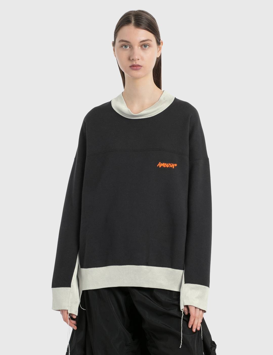 Paneled Asymmetric Sweatshirt - 1