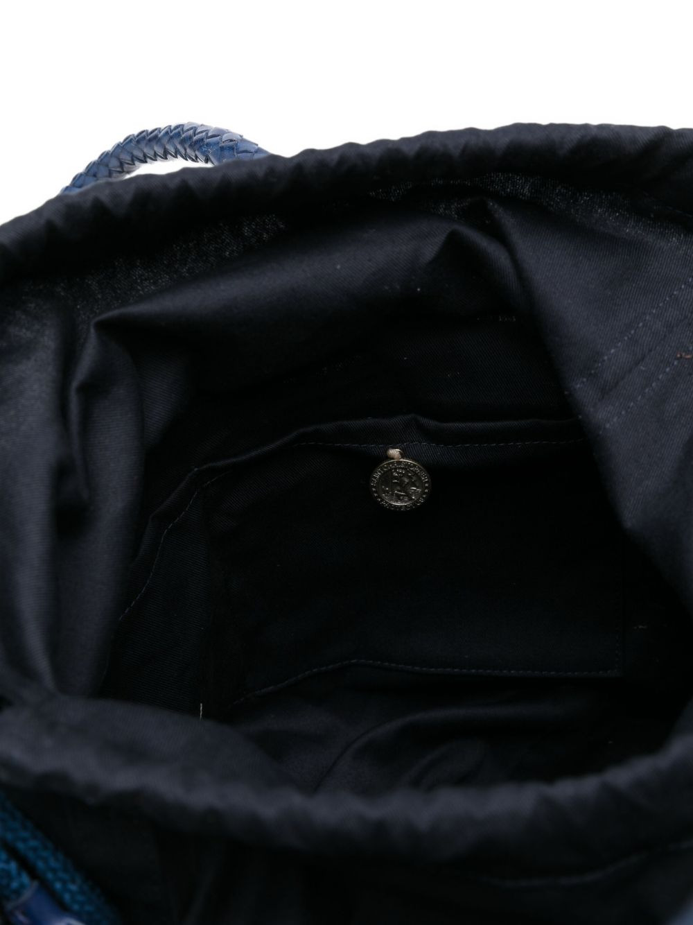 woven leather bucket bag - 5