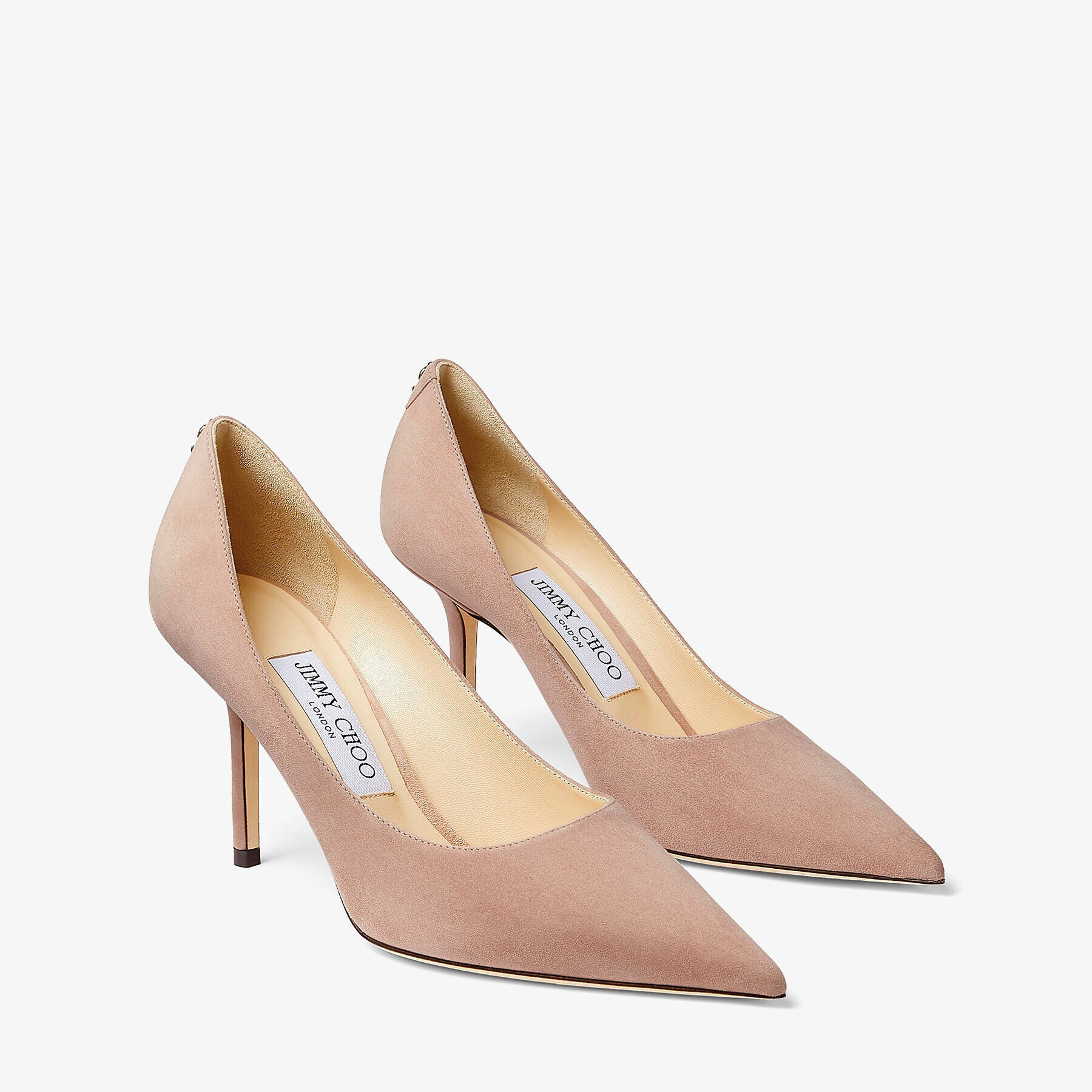 Love 85
Ballet-Pink Suede Pointed Pumps with JC Emblem - 2